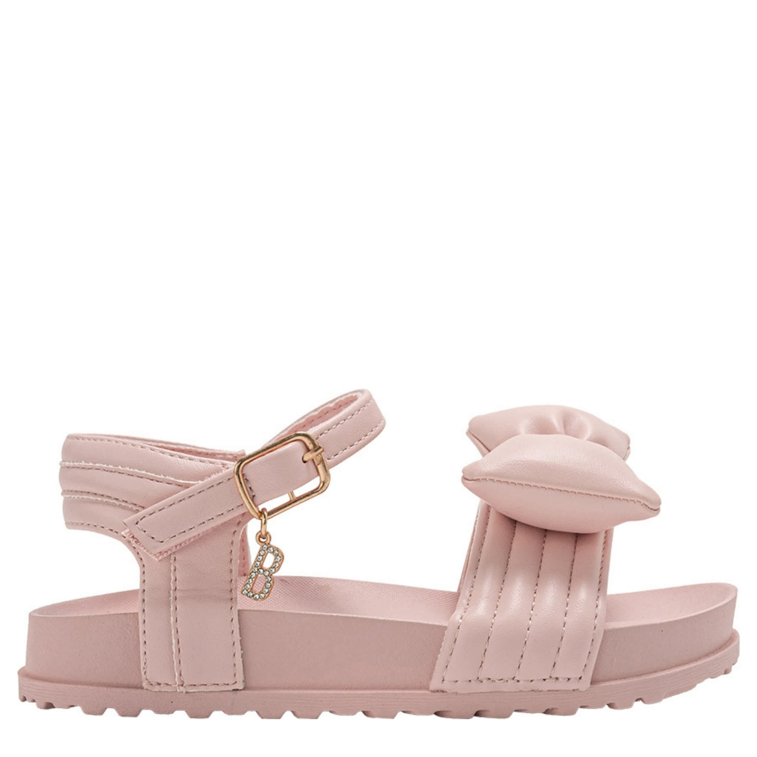 BEBE-GIRLS LITTLE-BIG KID FOOTBED SANDAL-BLUSH & 