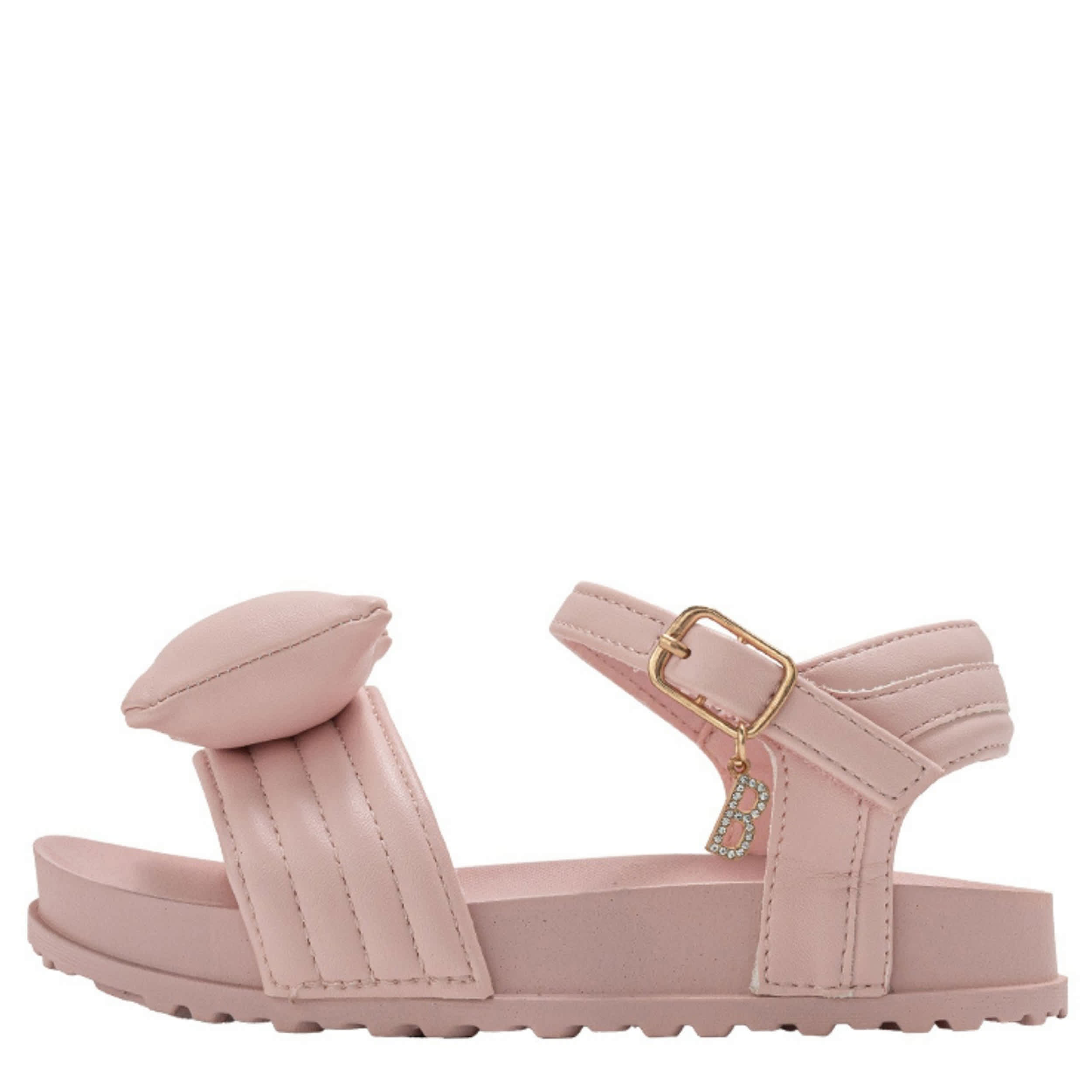 BEBE-GIRLS LITTLE-BIG KID FOOTBED SANDAL-BLUSH & 