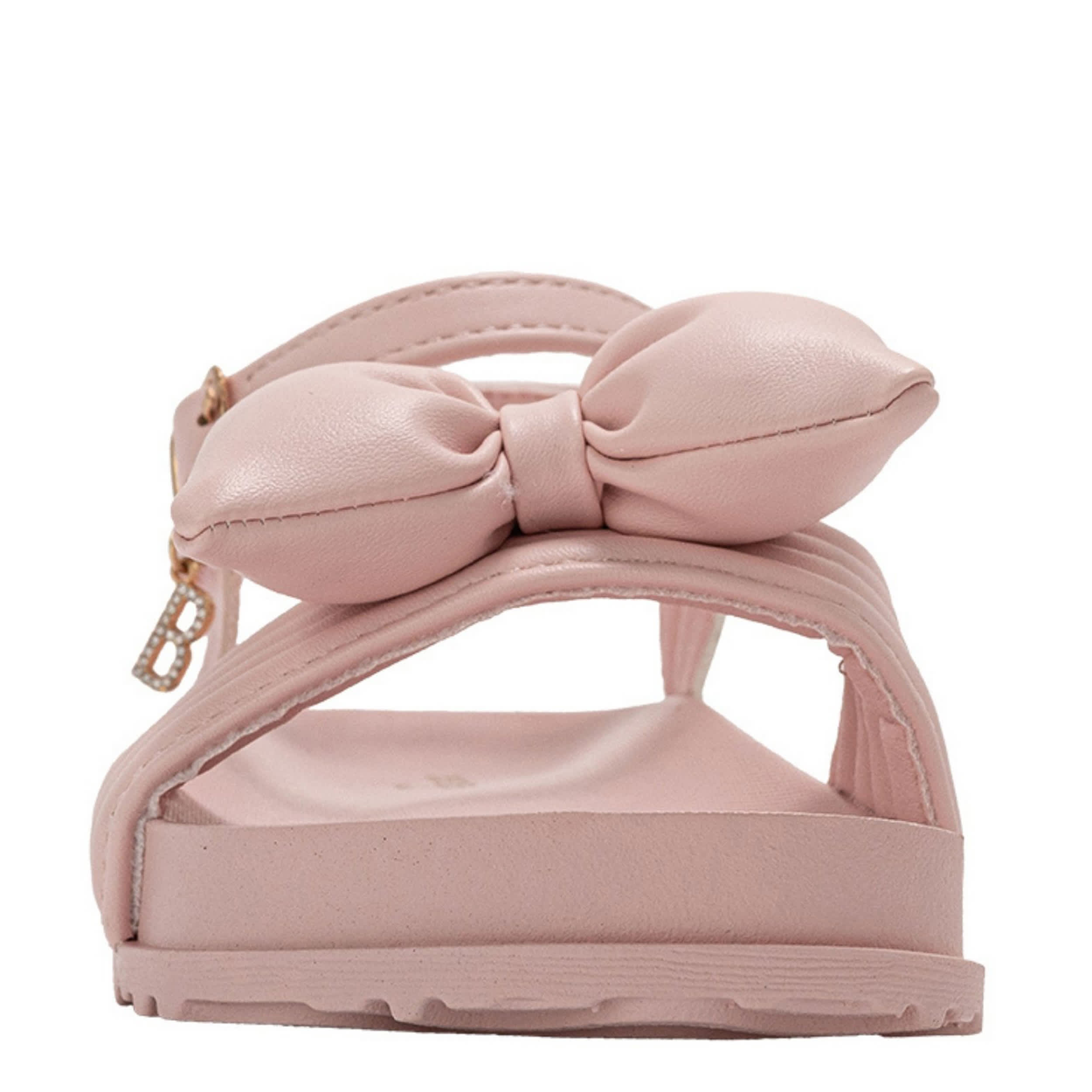BEBE-GIRLS LITTLE-BIG KID FOOTBED SANDAL-BLUSH & 