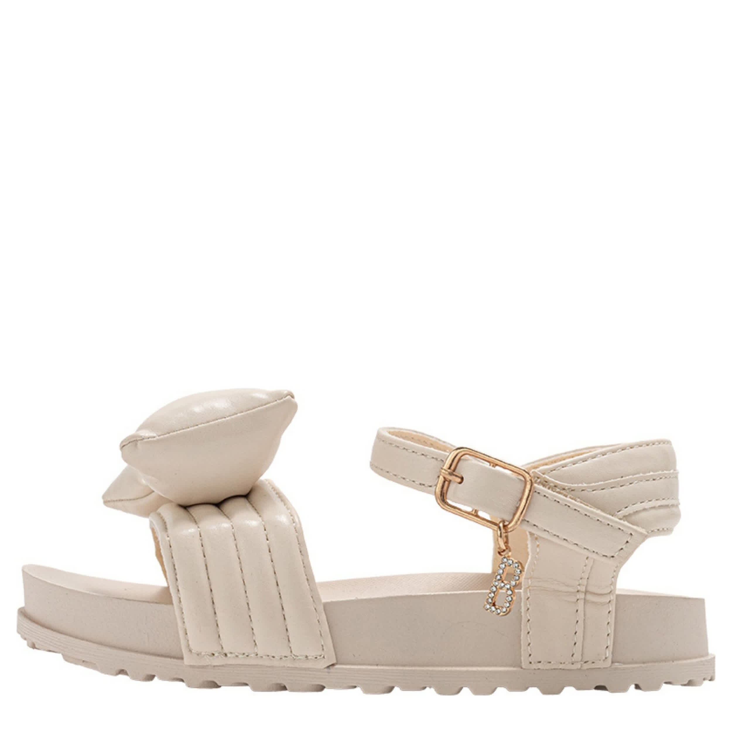 BEBE-GIRLS LITTLE-BIG KID FOOTBED SANDAL-OFF WHITE & 