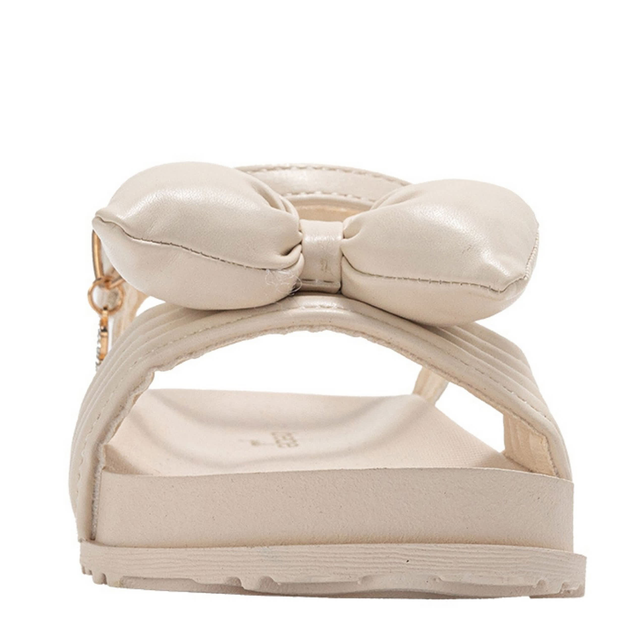 BEBE-GIRLS LITTLE-BIG KID FOOTBED SANDAL-OFF WHITE & 