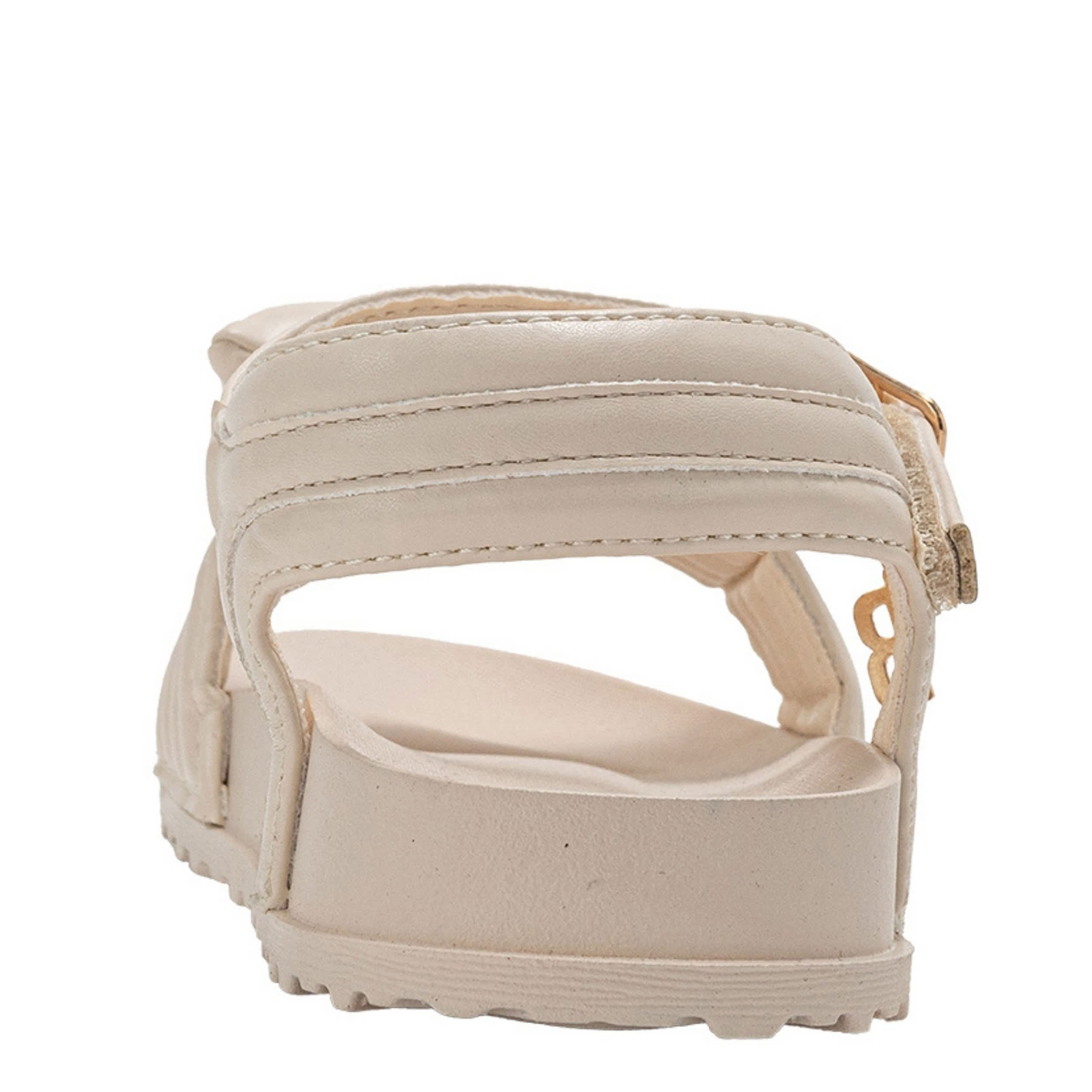 BEBE-GIRLS LITTLE-BIG KID FOOTBED SANDAL-OFF WHITE & 