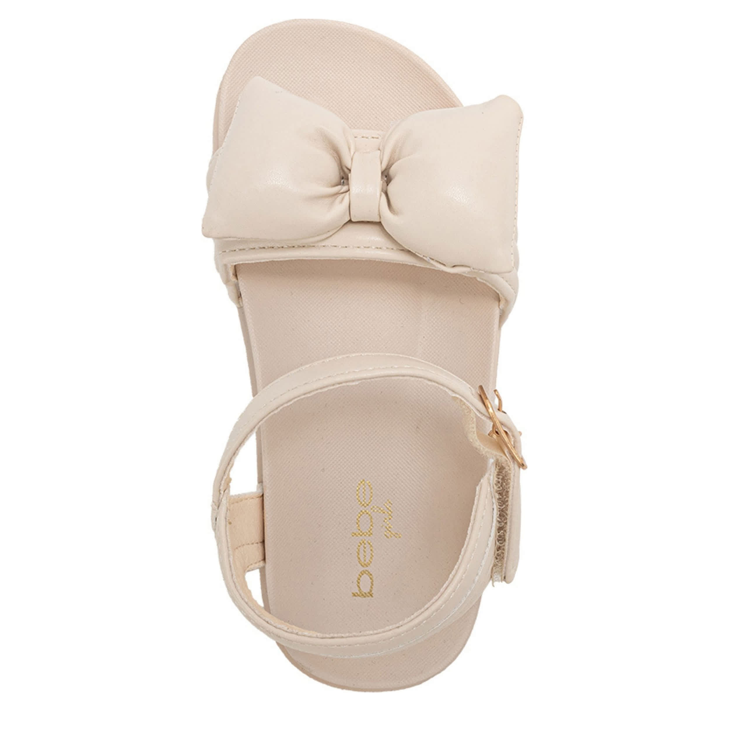 BEBE-GIRLS LITTLE-BIG KID FOOTBED SANDAL-OFF WHITE & 