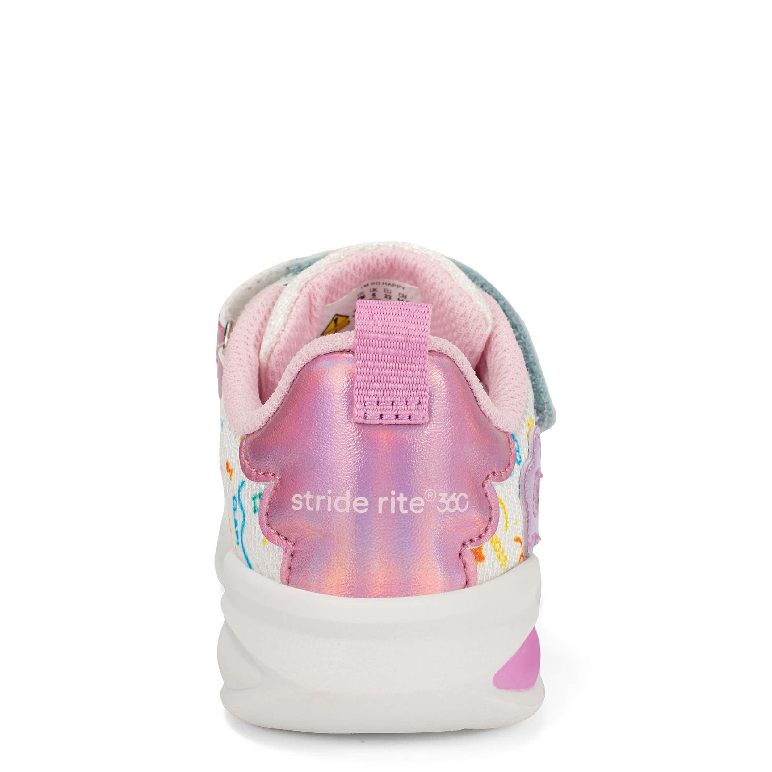 STRIDE RITE-GIRLS TODDLER IM SO HAPPY LIGHT UP SNEAKER-PINK & WHITE