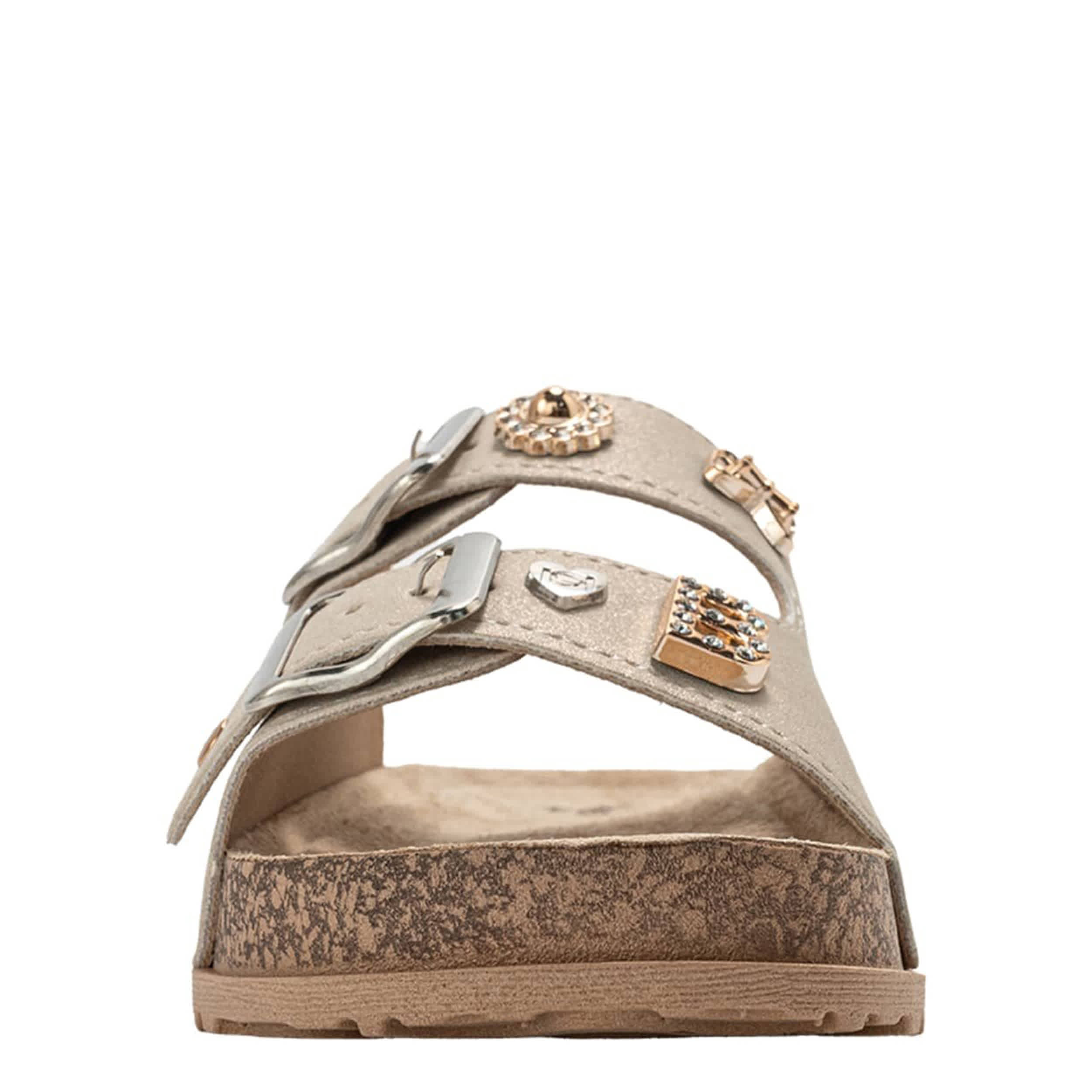 BEBE-GIRLS LITTLE-BIG KID FOOTBED SANDAL-TAN & TAN