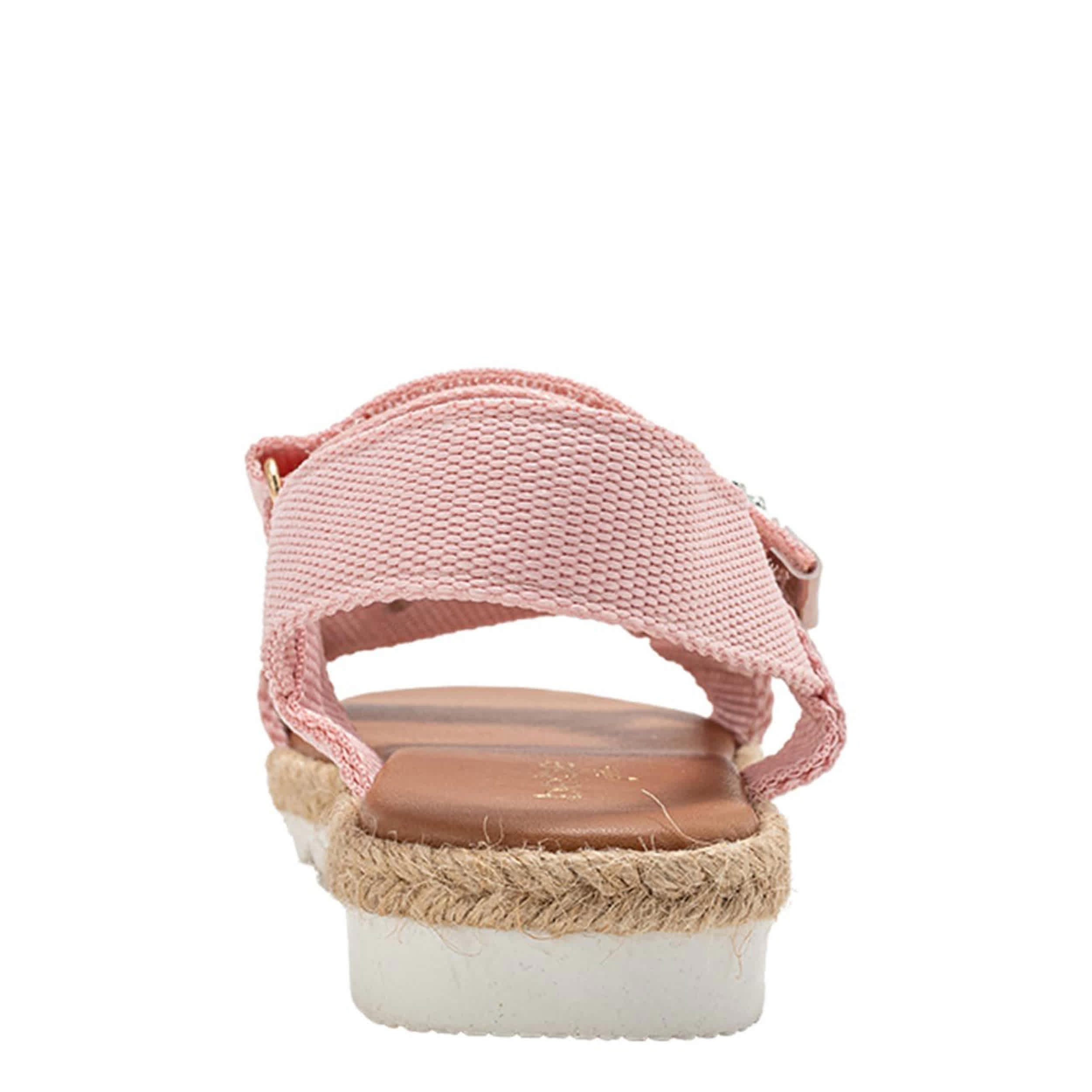 BEBE-GIRLS LITTLE-BIG KID FLAT SANDAL-PINK & 