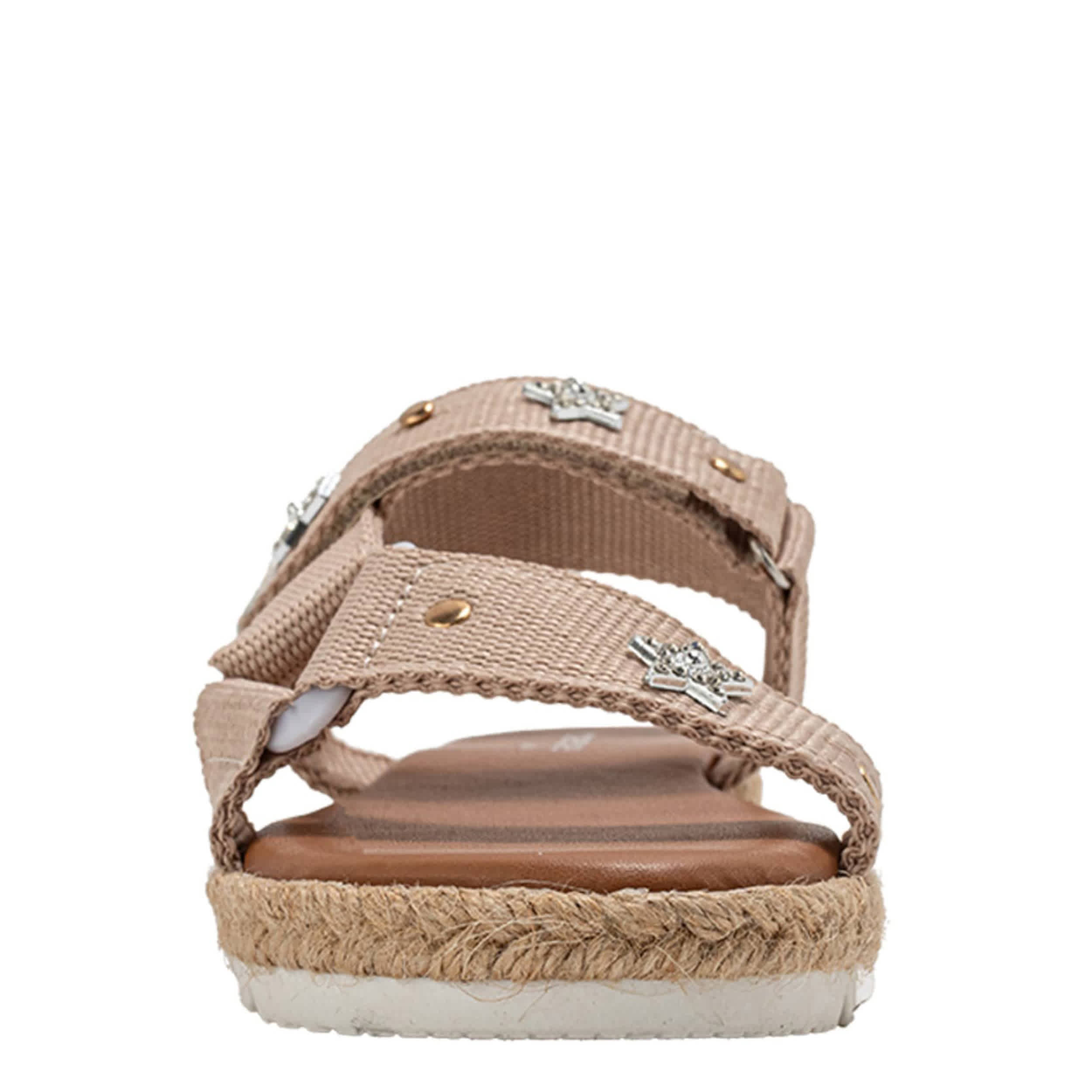 BEBE-GIRLS LITTLE-BIG KID FLAT SANDAL-TAN & 