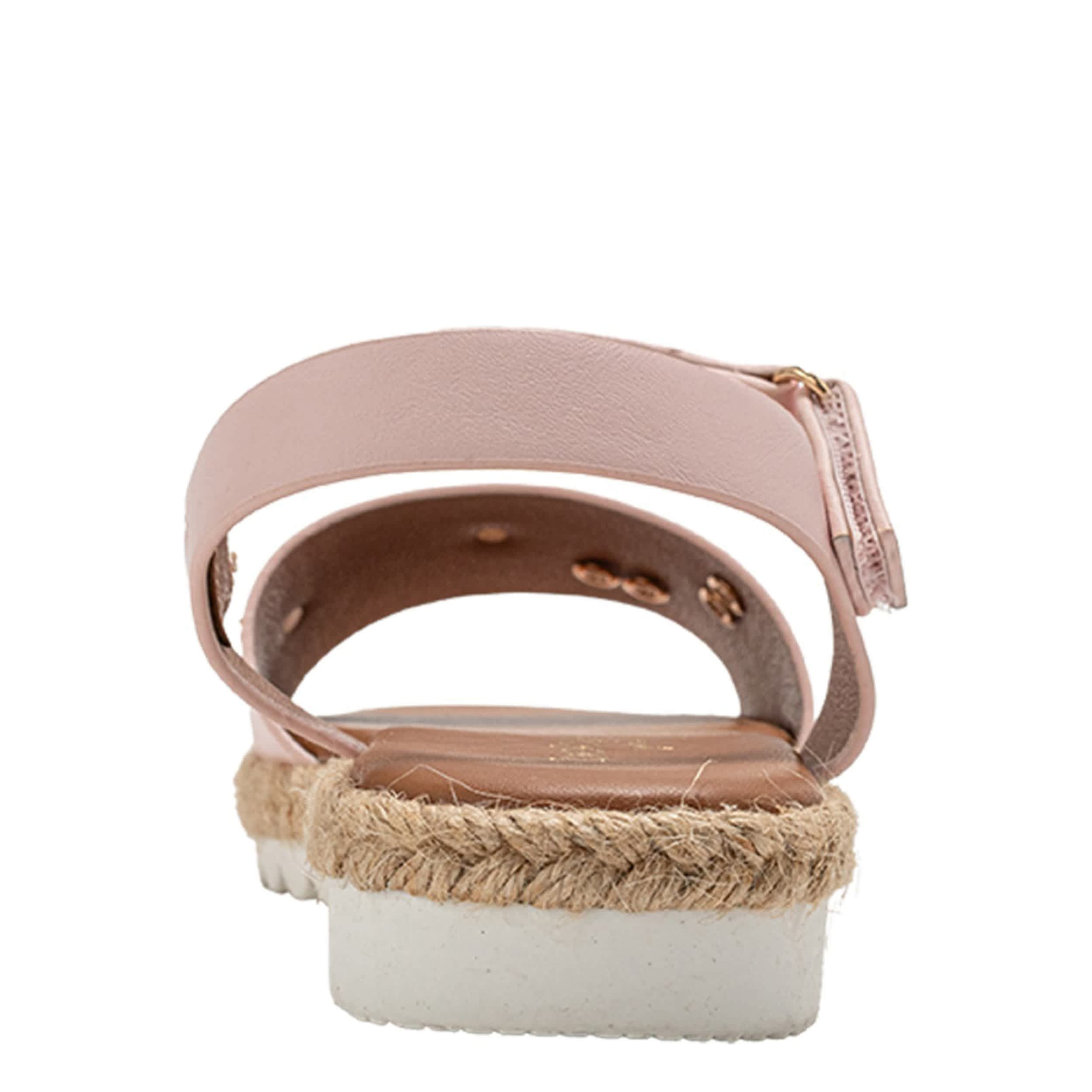 BEBE-GIRLS LITTLE-BIG KID FLAT SANDAL-BLUSH & 