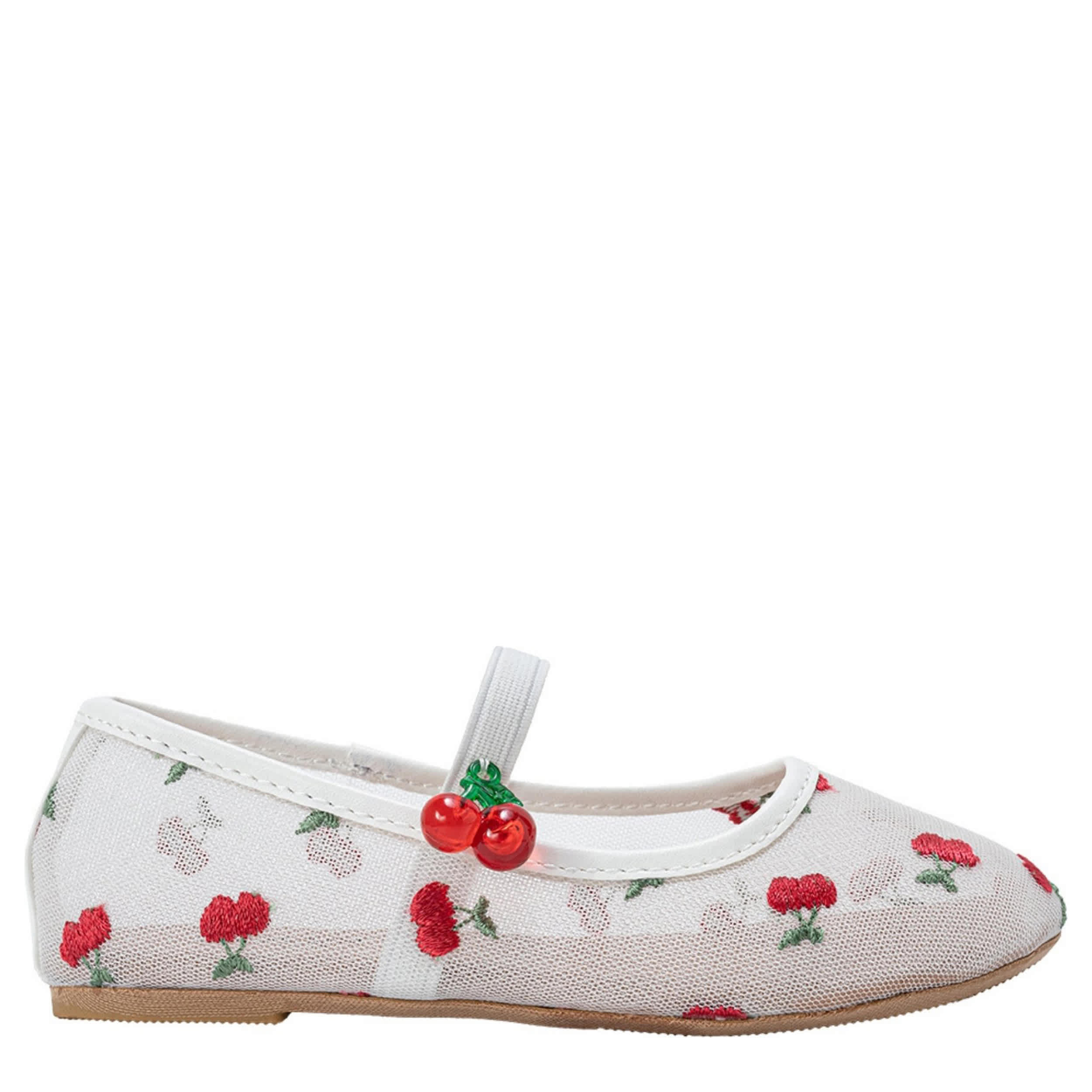 BEBE-GIRLS LITTLE-BIG KID MARY JANE FLAT SHOE-WHITE & 