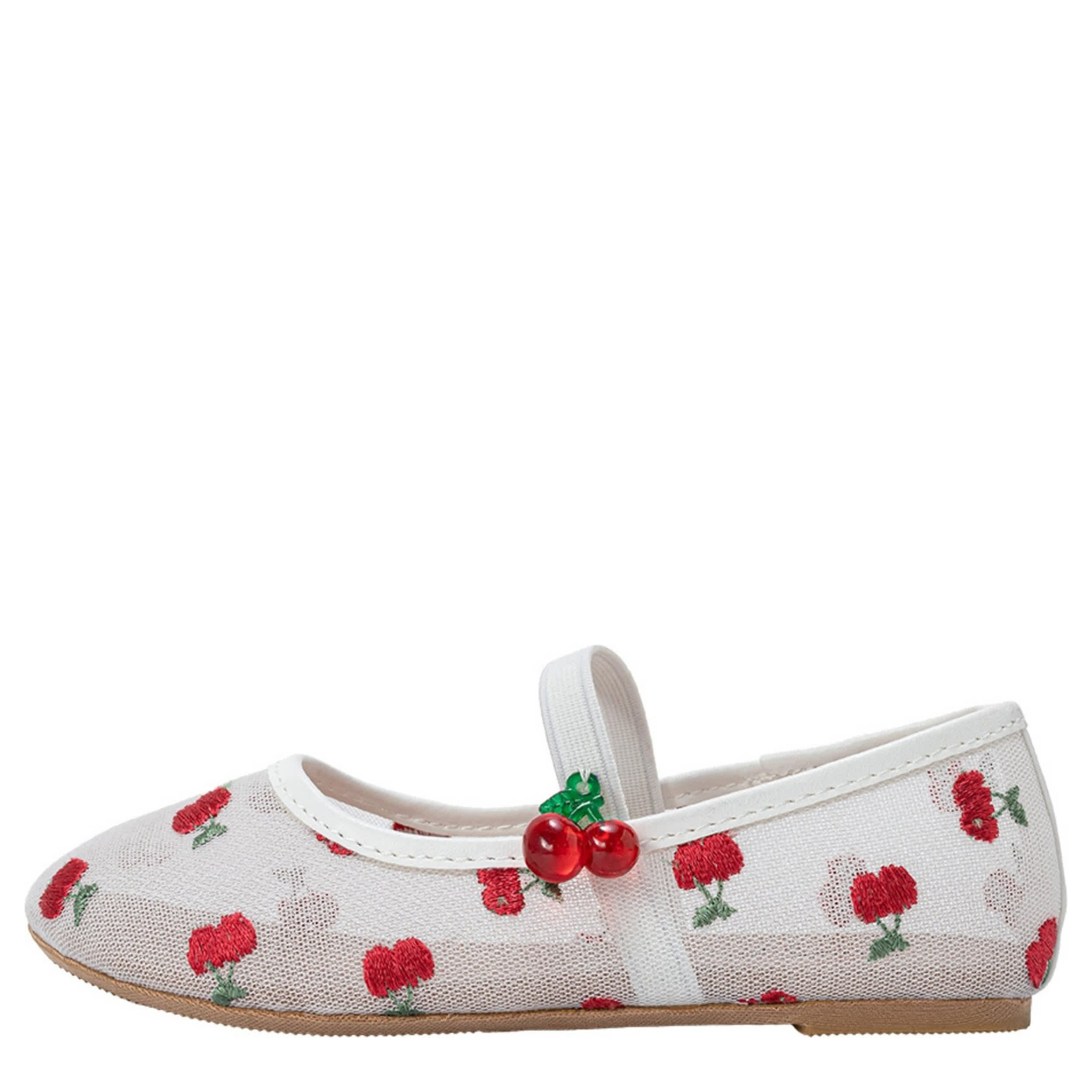 BEBE-GIRLS LITTLE-BIG KID MARY JANE FLAT SHOE-WHITE & 