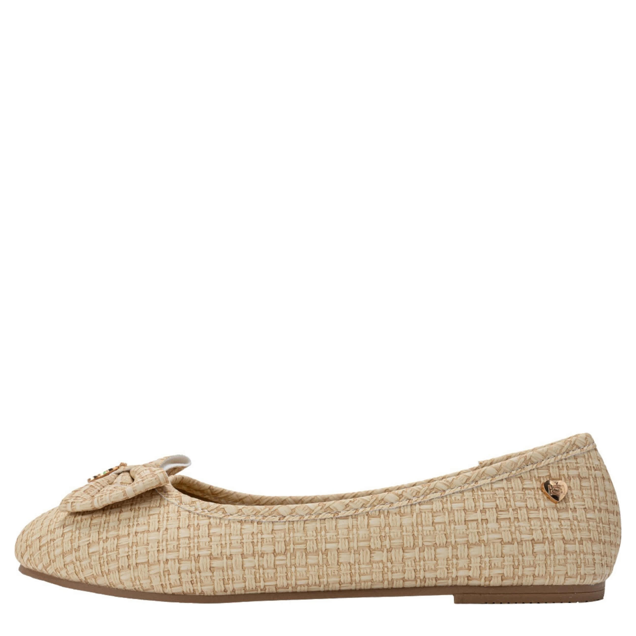 BEBE-GIRLS LITTLE-BIG KID BALLET FLAT SHOE-TAN & 