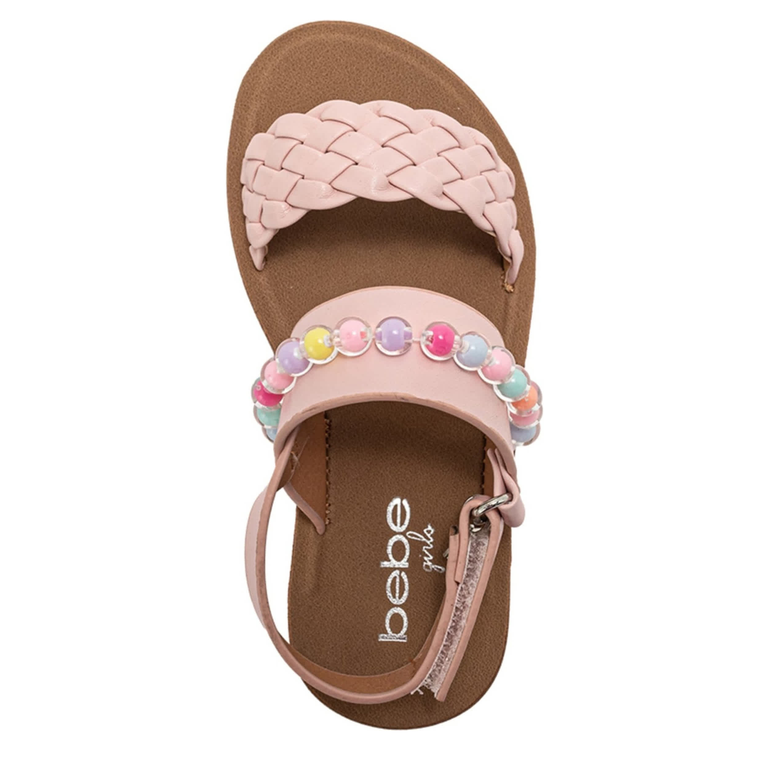 BEBE-GIRLS INFANT-TODDLER FLAT SANDAL-BLUSH & 