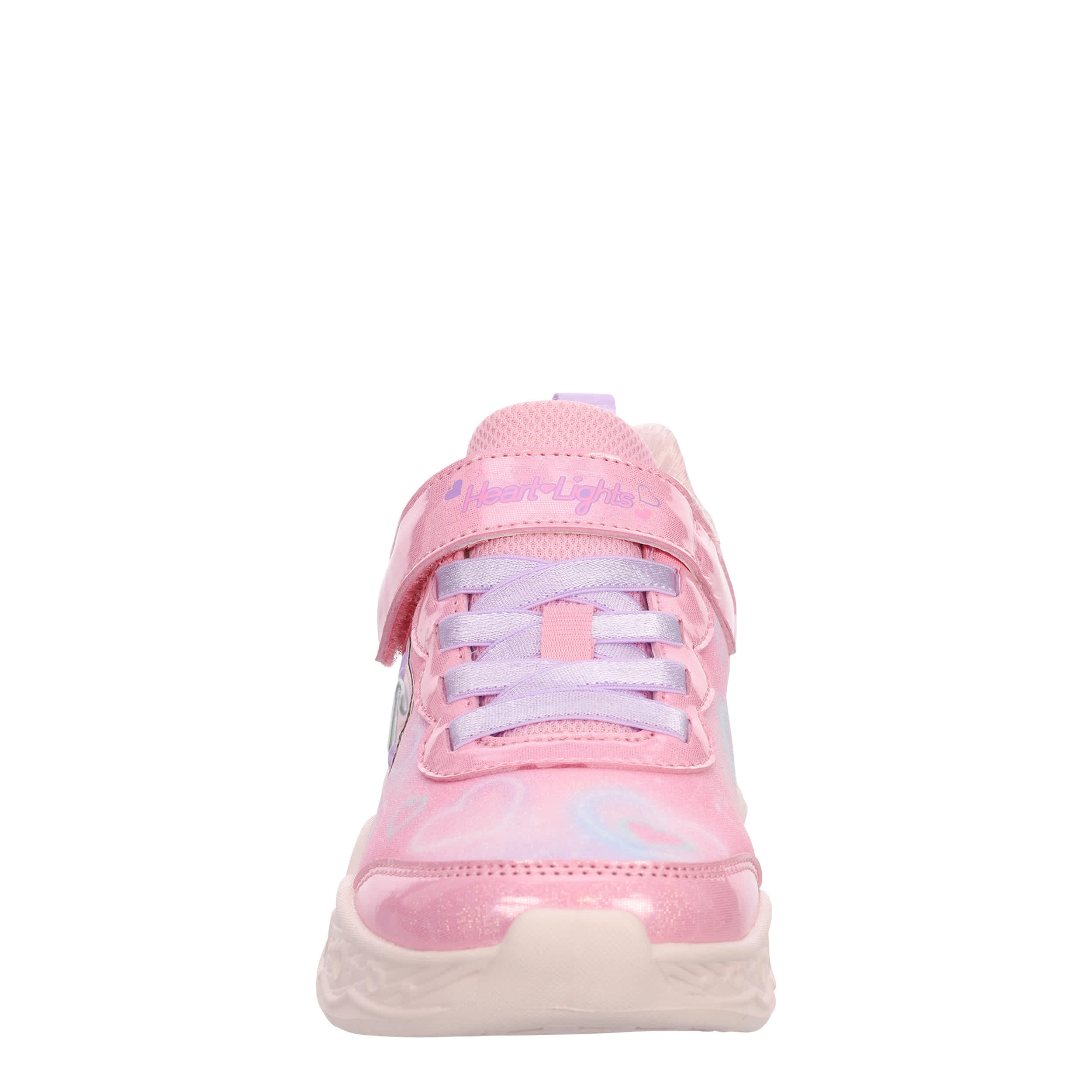SKECHERS-GIRLS LITTLE KID DIVINE HEART LIGHTS LIGHT UP SNEAKER-PINK & MULTICOLOR