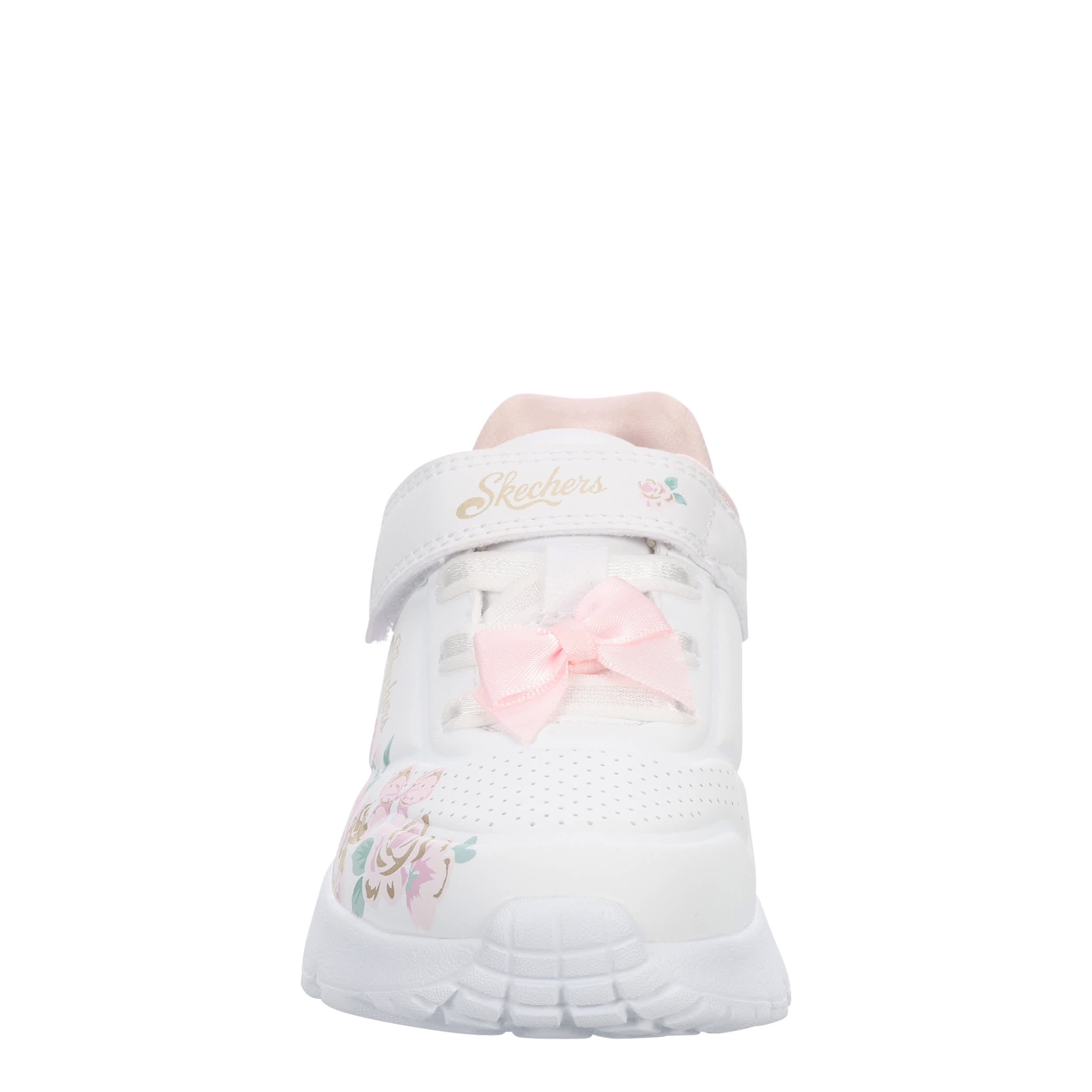 SKECHERS-GIRLS TODDLER UNO LITE SNEAKER-WHITE & MULTICOLOR