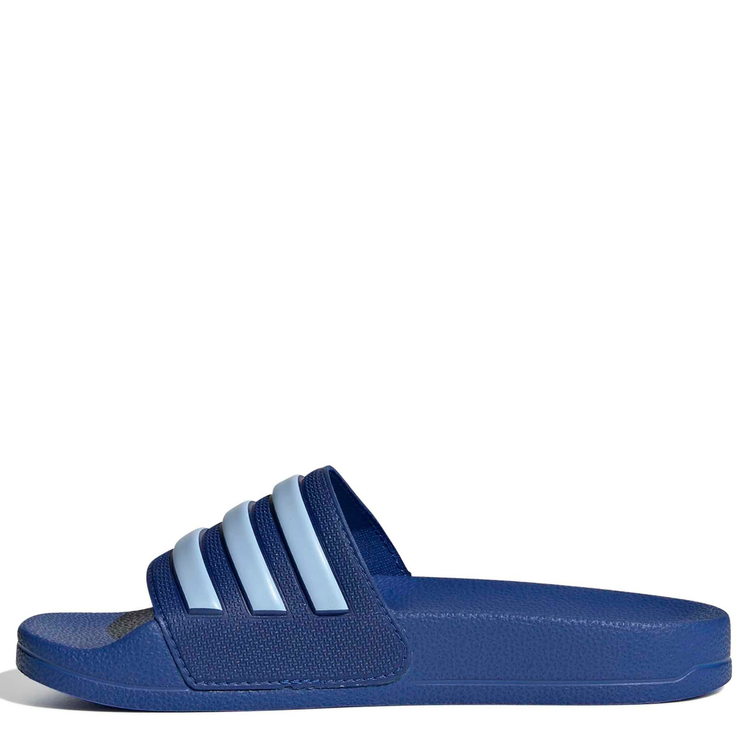 ADIDAS-BOYS TODDLER-LITTLE KID ADILETTE SHOWER SLIDES-BLUE & BRIGHT BLUE