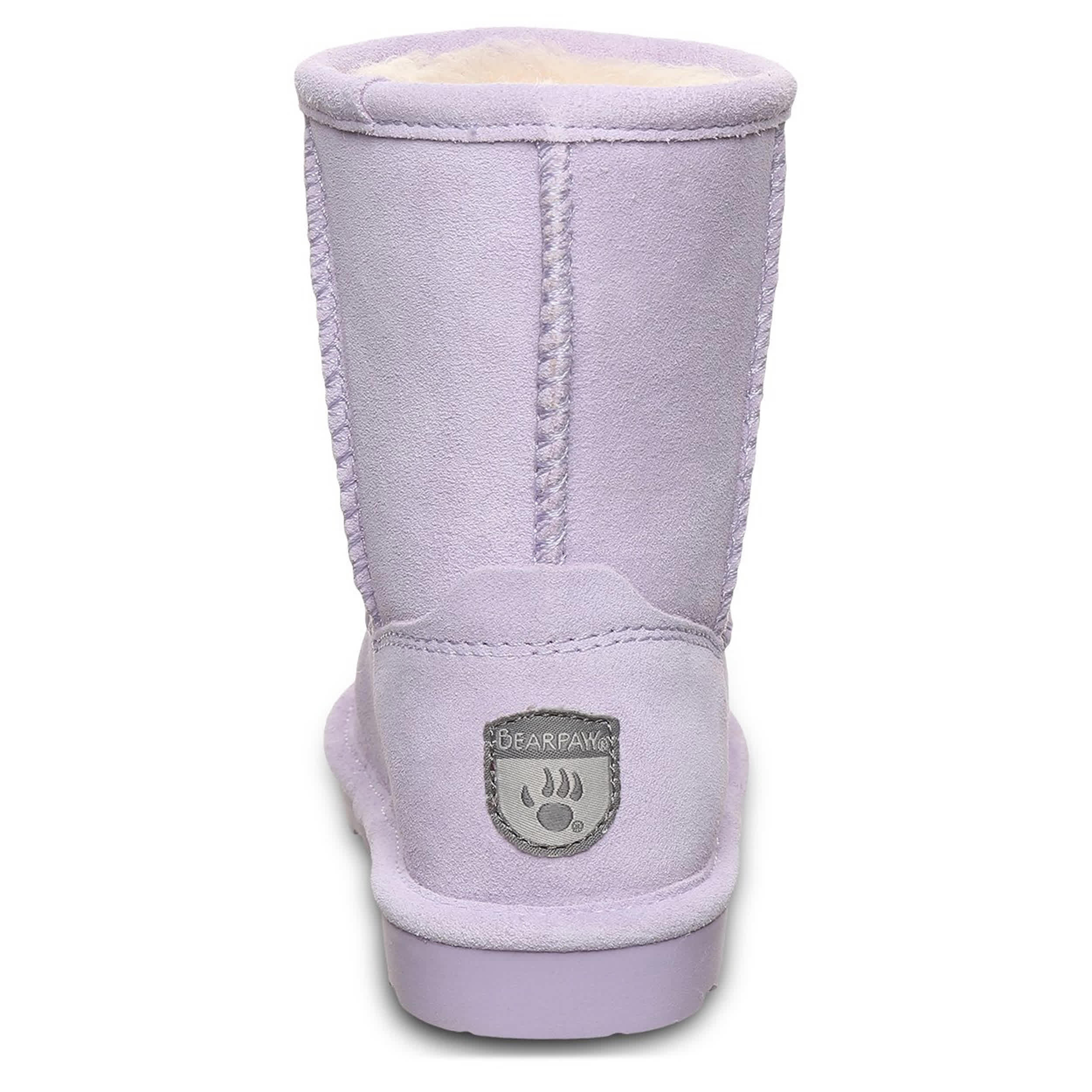 BEARPAW-GIRLS LITTLE-BIG KID ELLE YOUTH FUR BOOT-PURPLE & 