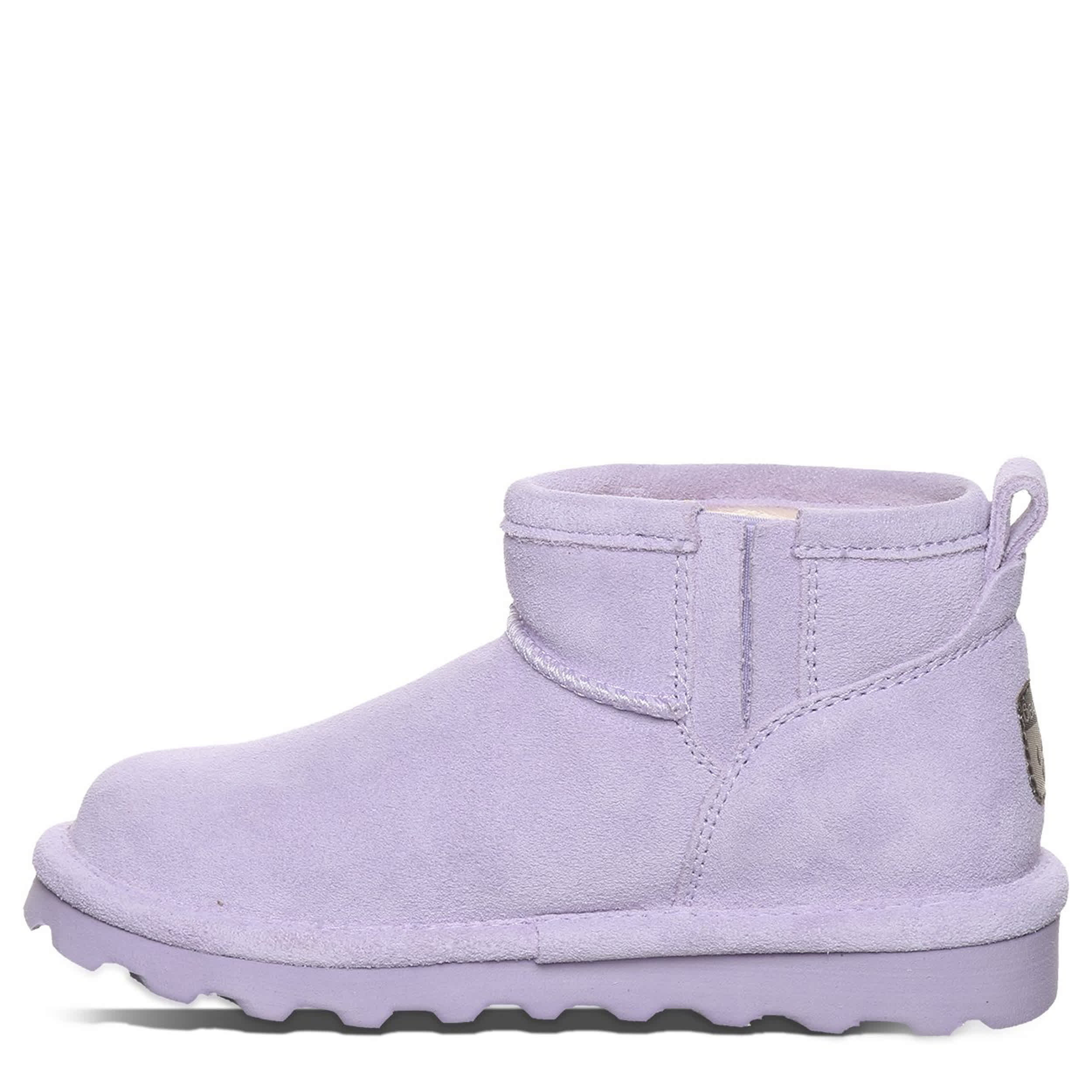 BEARPAW-GIRLS LITTLE-BIG KID SHORTY YOUTH FUR BOOT-PURPLE & 