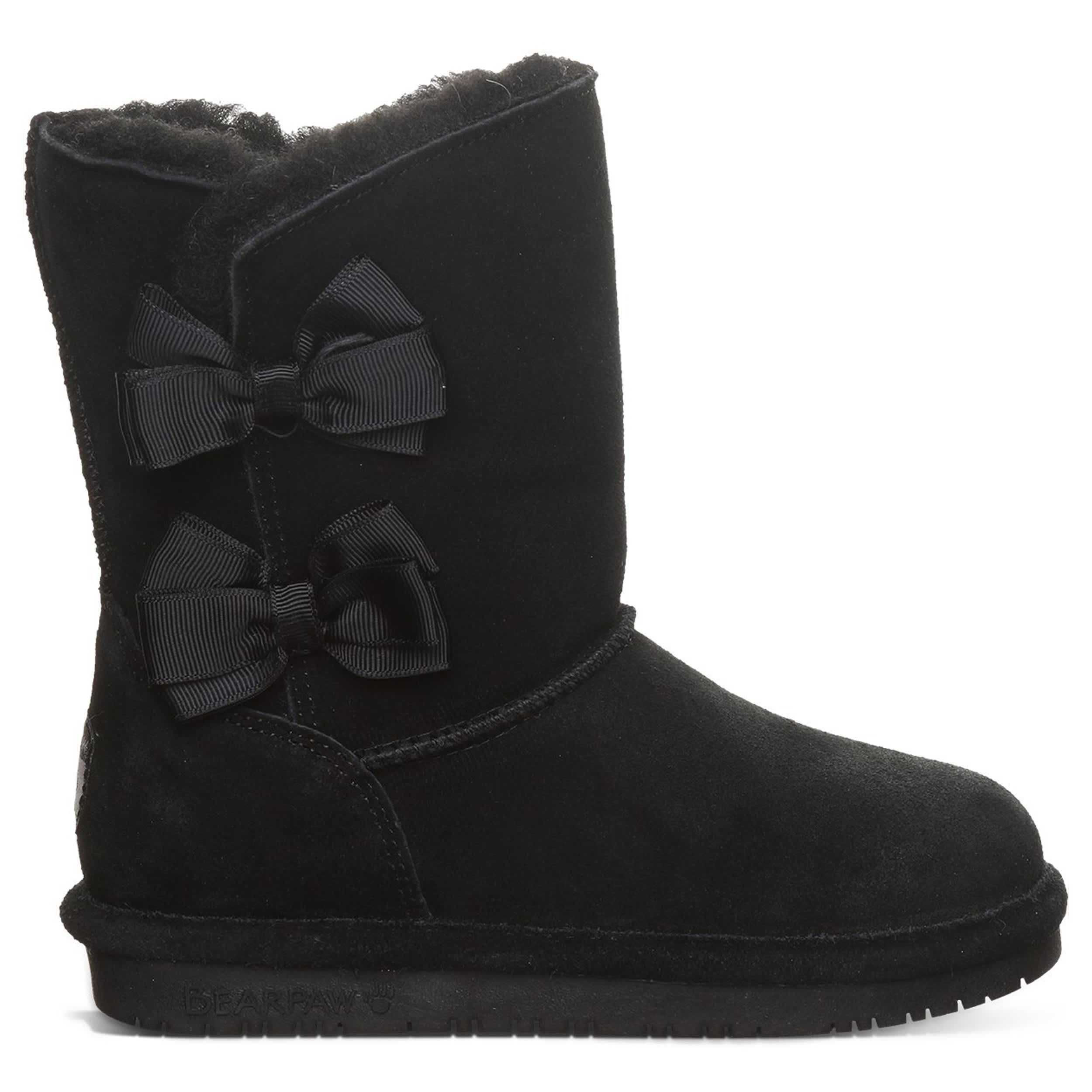 BEARPAW-GIRLS LITTLE-BIG KID ZARIA YOUTH FUR BOOT-BLACK & 
