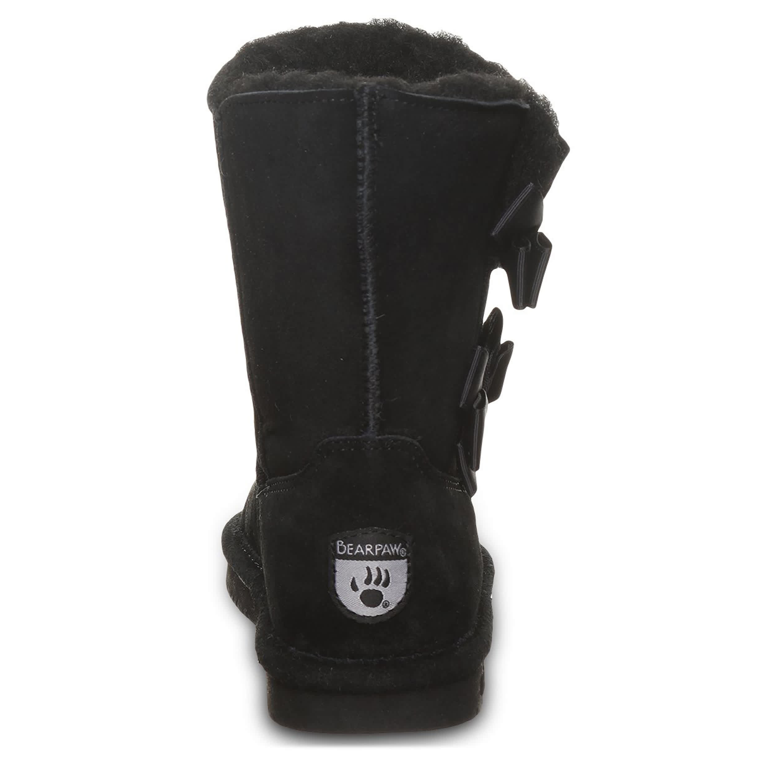 BEARPAW-GIRLS LITTLE-BIG KID ZARIA YOUTH FUR BOOT-BLACK & 