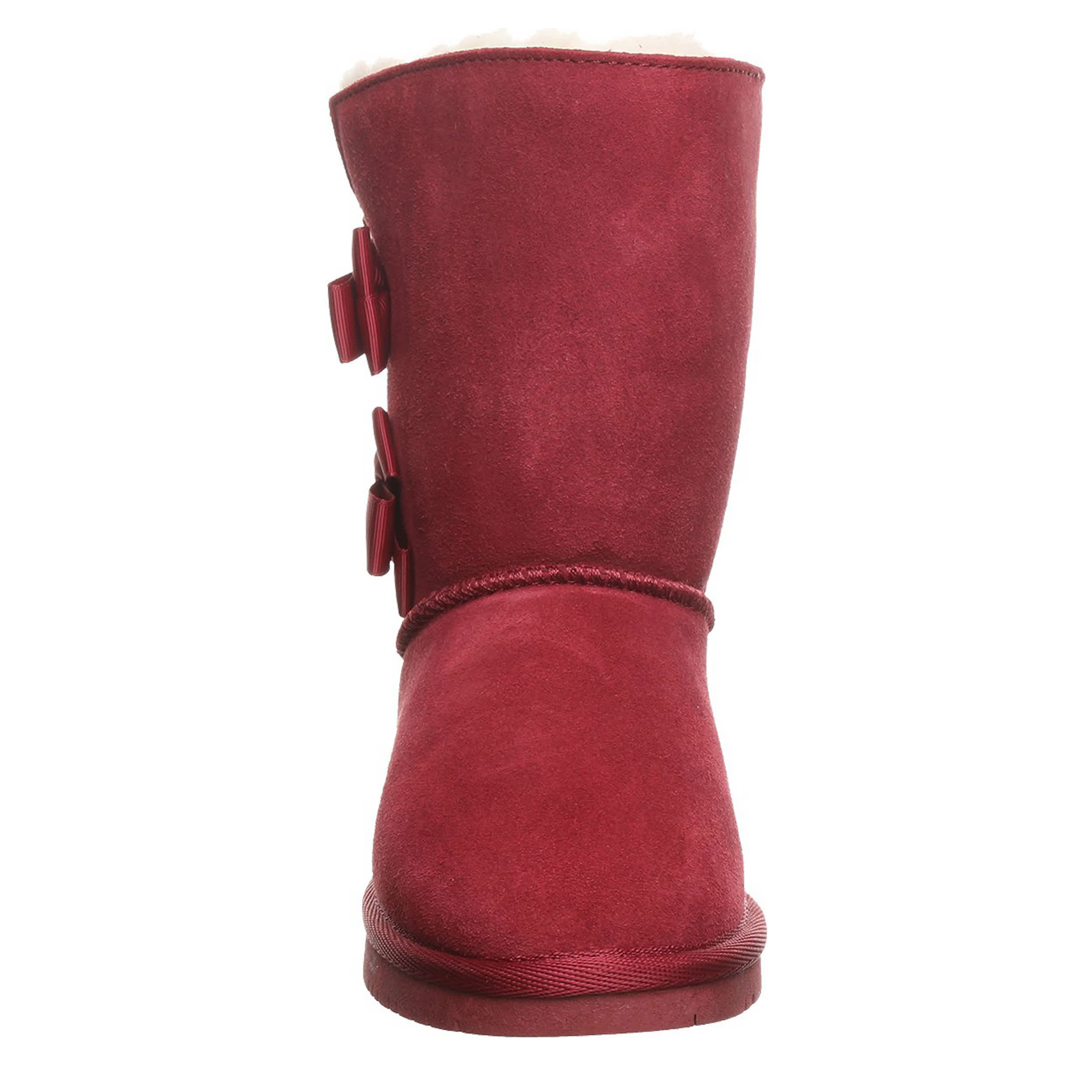 BEARPAW-GIRLS LITTLE-BIG KID ZARIA YOUTH FUR BOOT-DARK RED & 