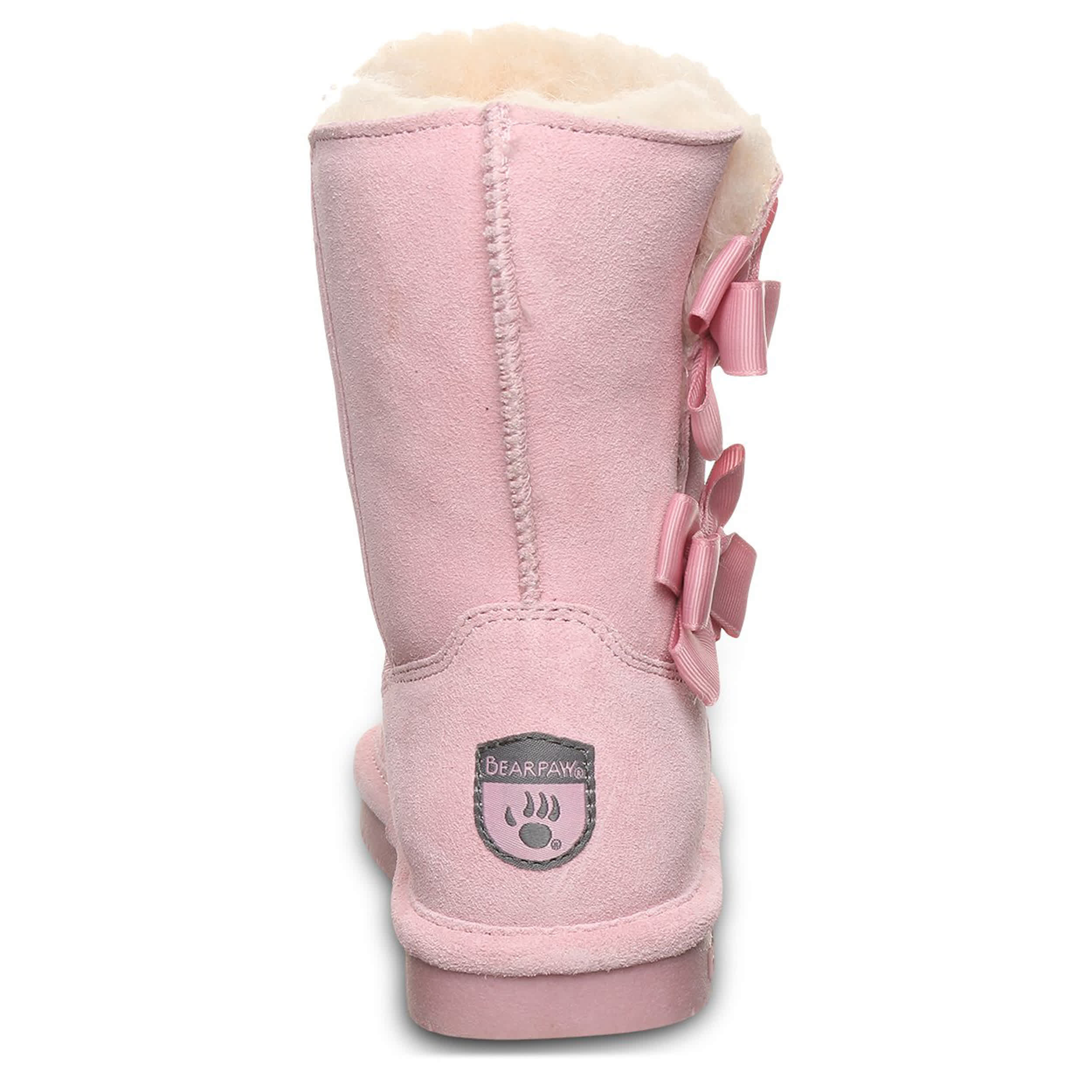BEARPAW-GIRLS LITTLE-BIG KID ZARIA YOUTH FUR BOOT-PINK & 
