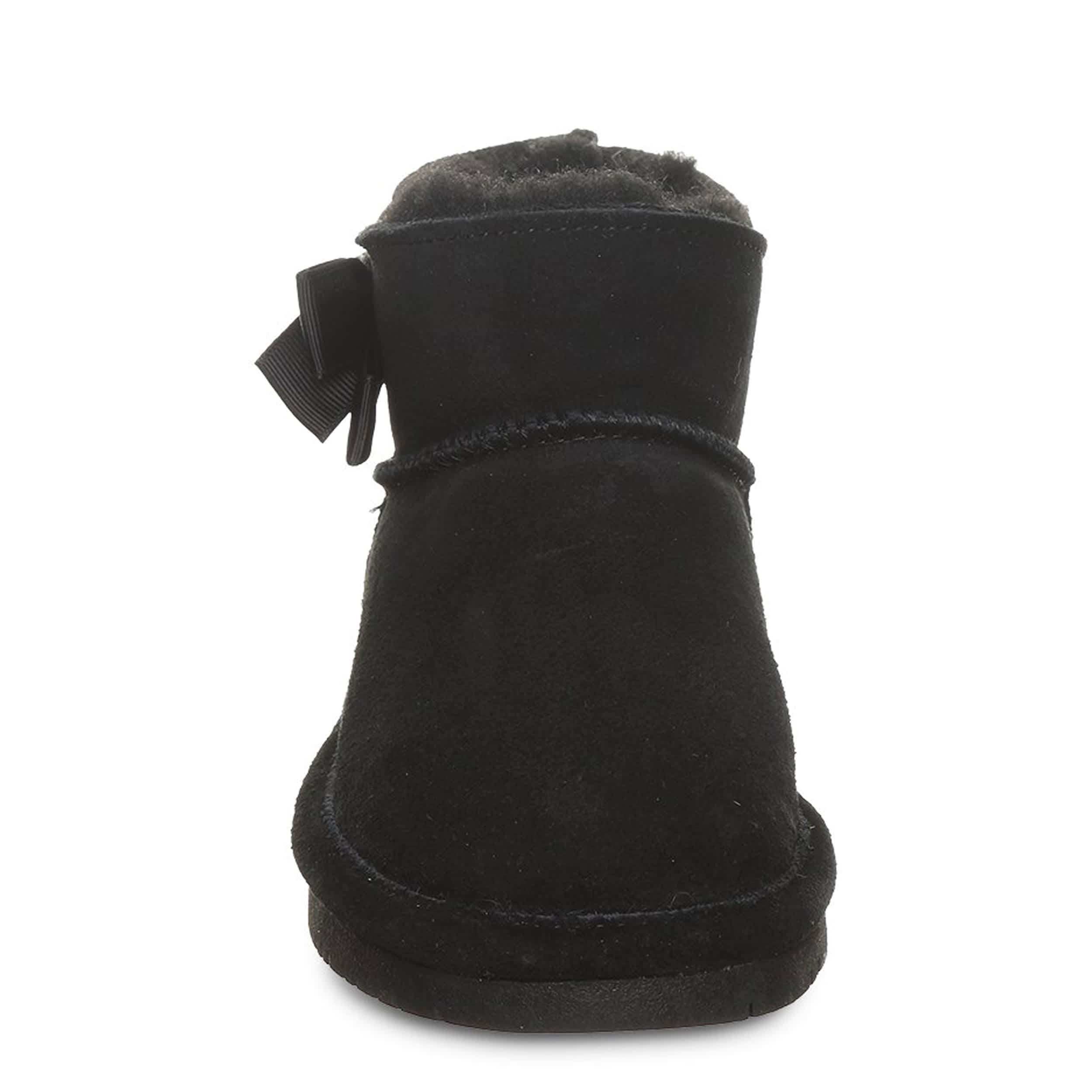 BEARPAW-GIRLS LITTLE-BIG KID SAIGE YOUTH FUR BOOT-BLACK & 