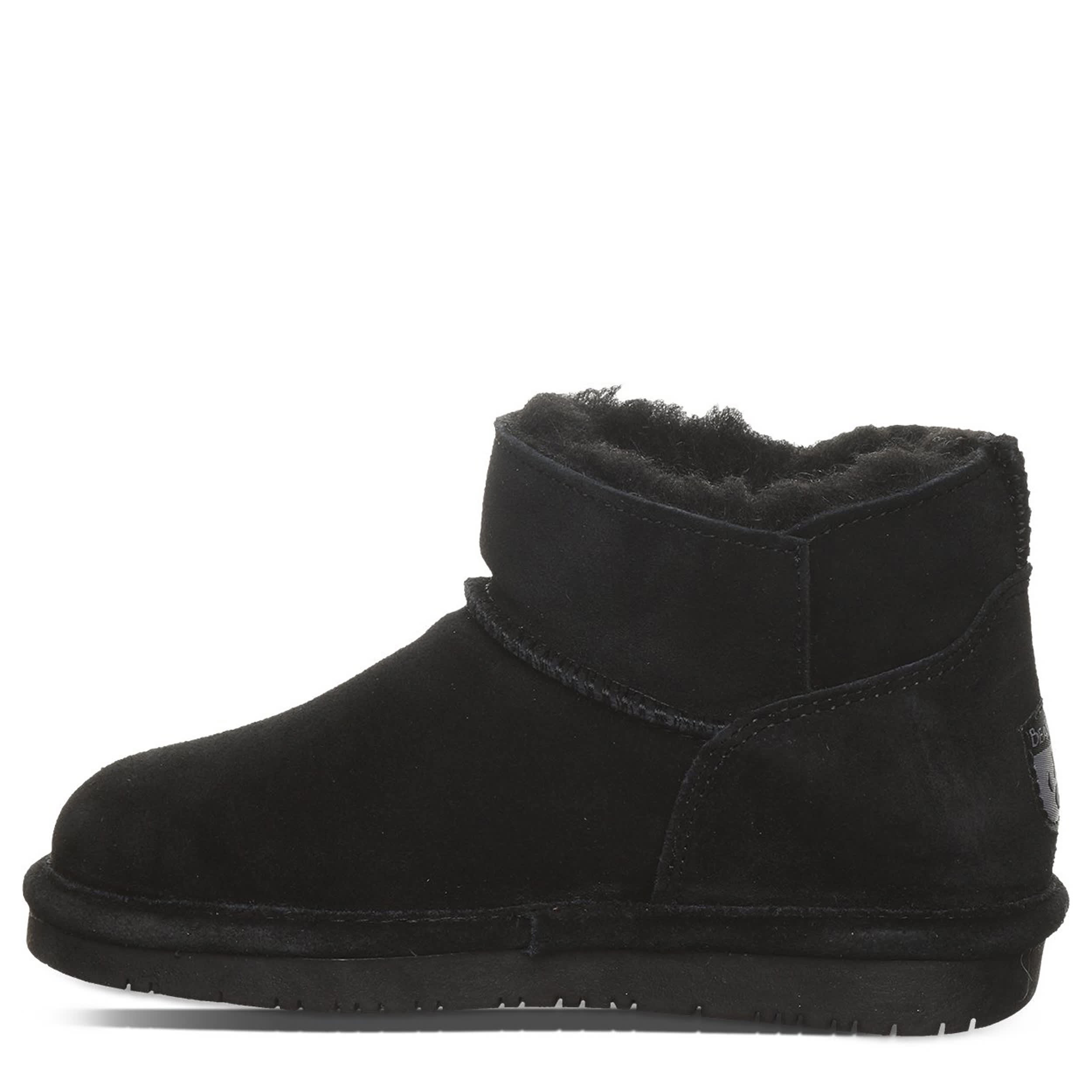 BEARPAW-GIRLS LITTLE-BIG KID SAIGE YOUTH FUR BOOT-BLACK & 