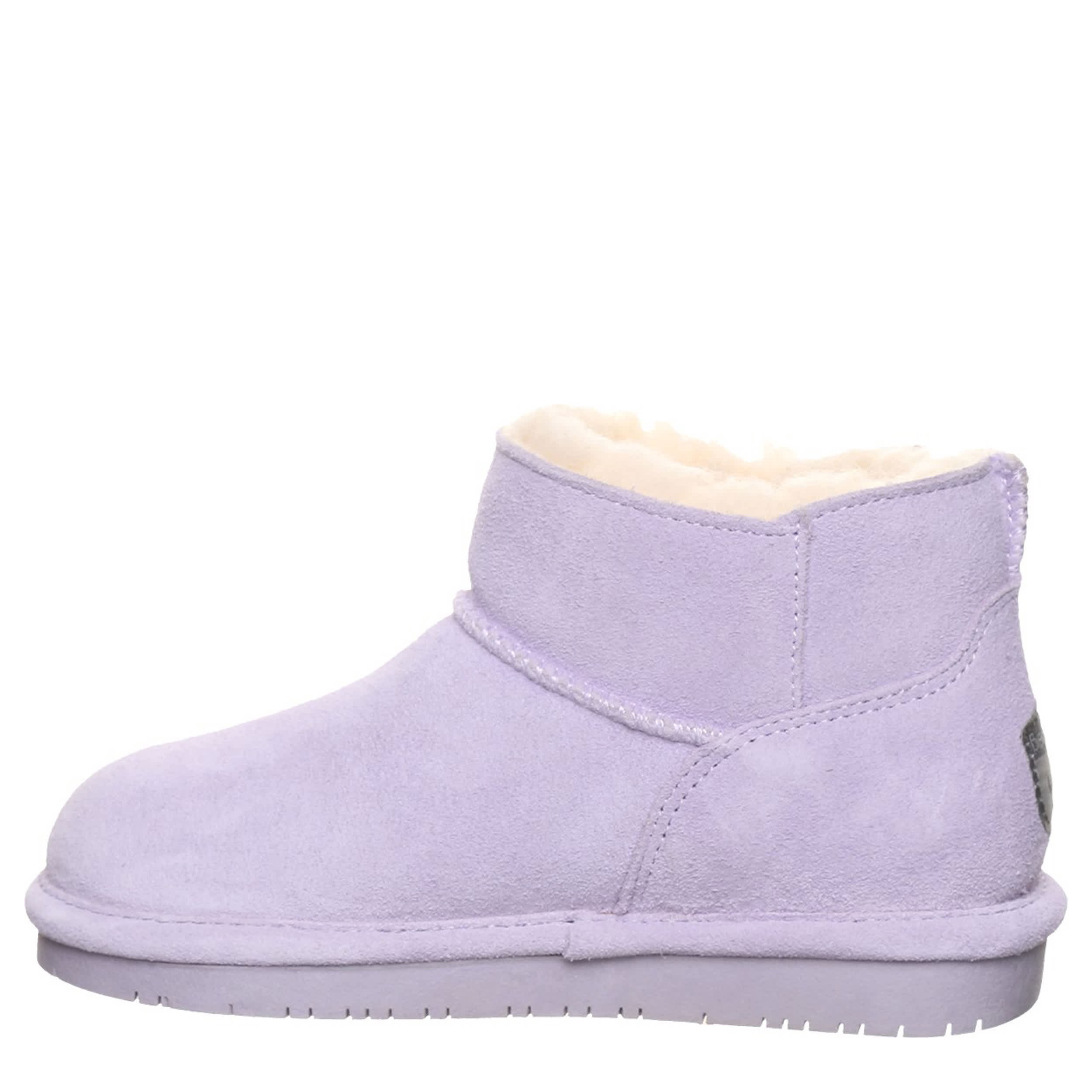BEARPAW-GIRLS LITTLE-BIG KID SAIGE YOUTH FUR BOOT-PURPLE & 