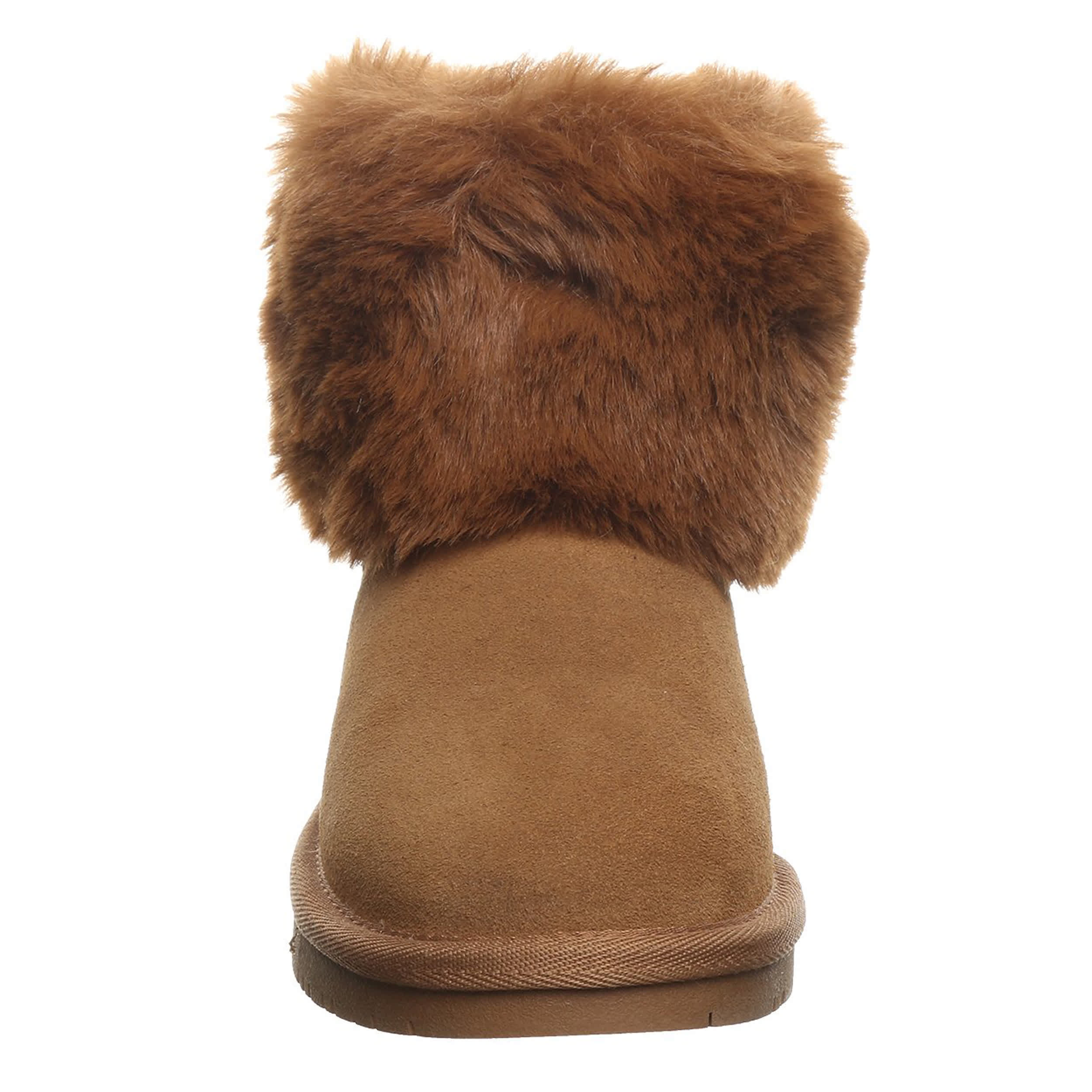 BEARPAW-GIRLS LITTLE-BIG KID TAHLEA YOUTH FUR BOOT-BROWN & 