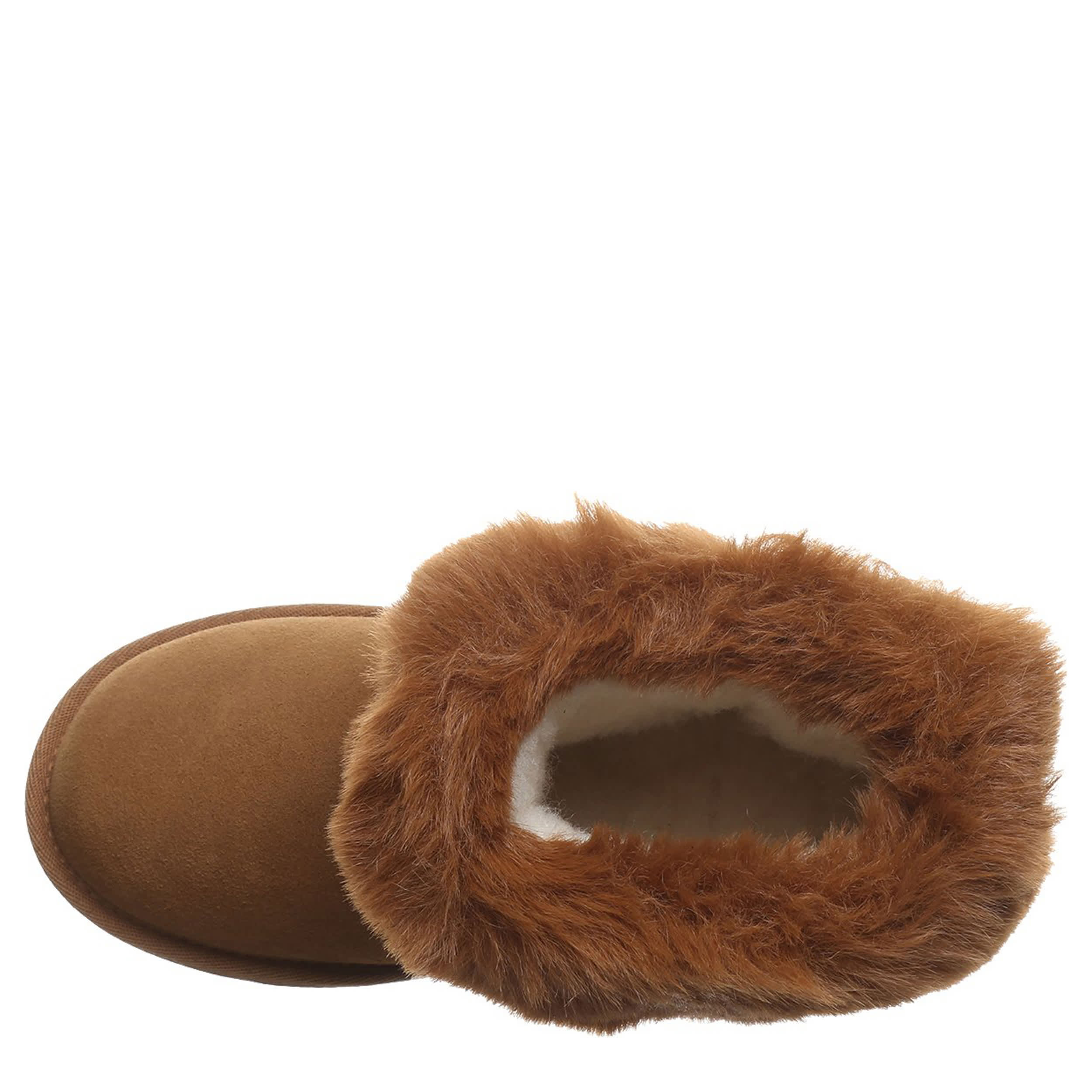 BEARPAW-GIRLS LITTLE-BIG KID TAHLEA YOUTH FUR BOOT-BROWN & 