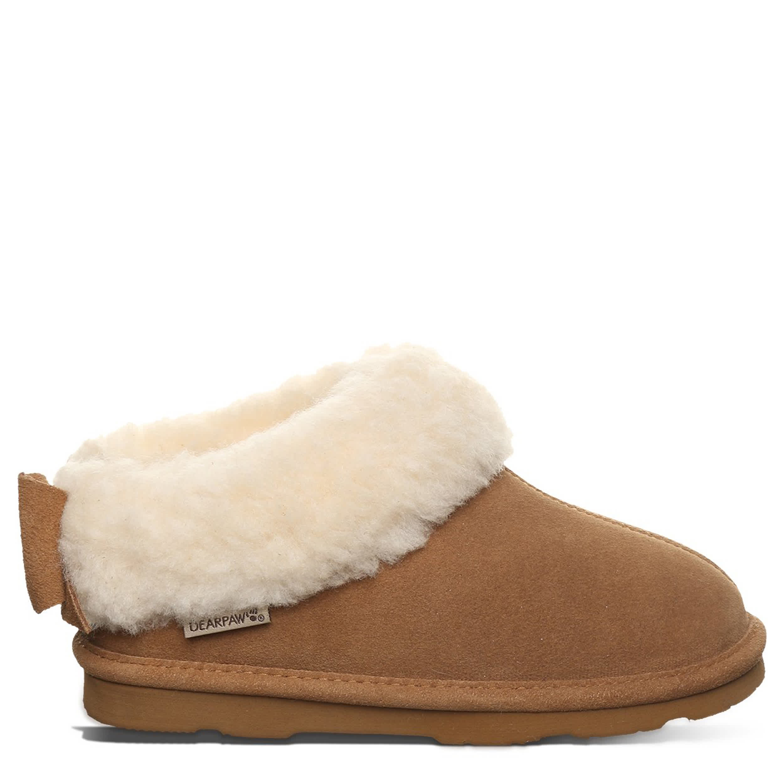BEARPAW-GIRLS LITTLE-BIG KID DELANIE YOUTH SLIPPER-BROWN & 
