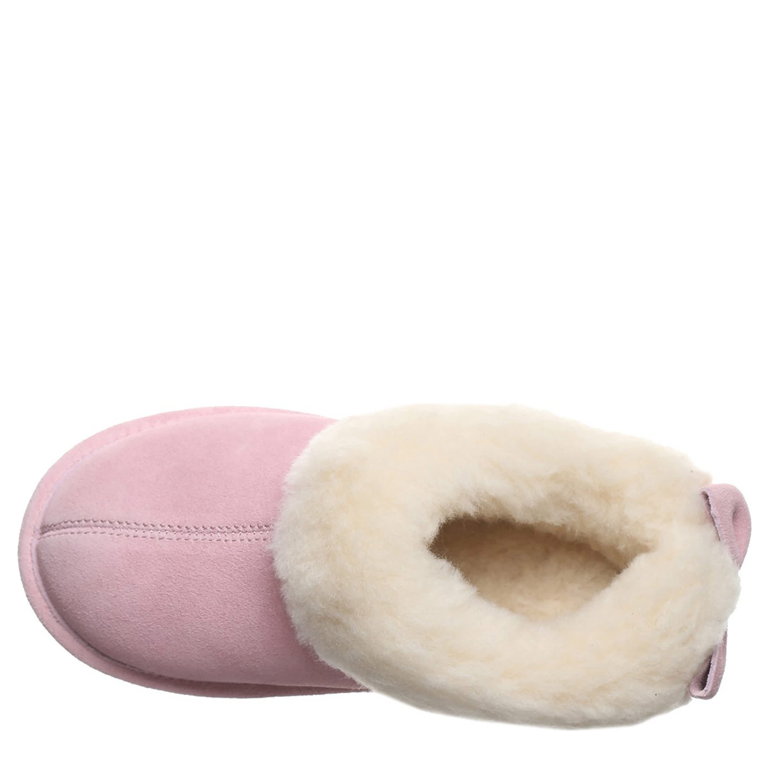 BEARPAW-GIRLS LITTLE-BIG KID DELANIE YOUTH SLIPPER-PINK & 