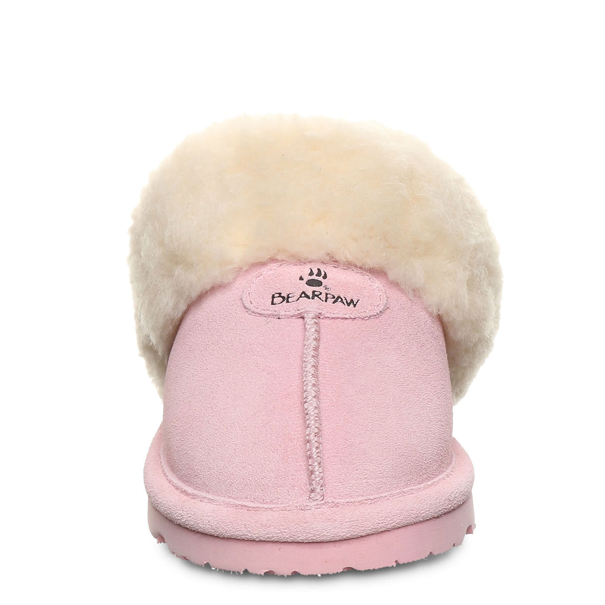 BEARPAW-GIRLS LITTLE-BIG KID LOKI YOUTH SLIPPER-PINK & 