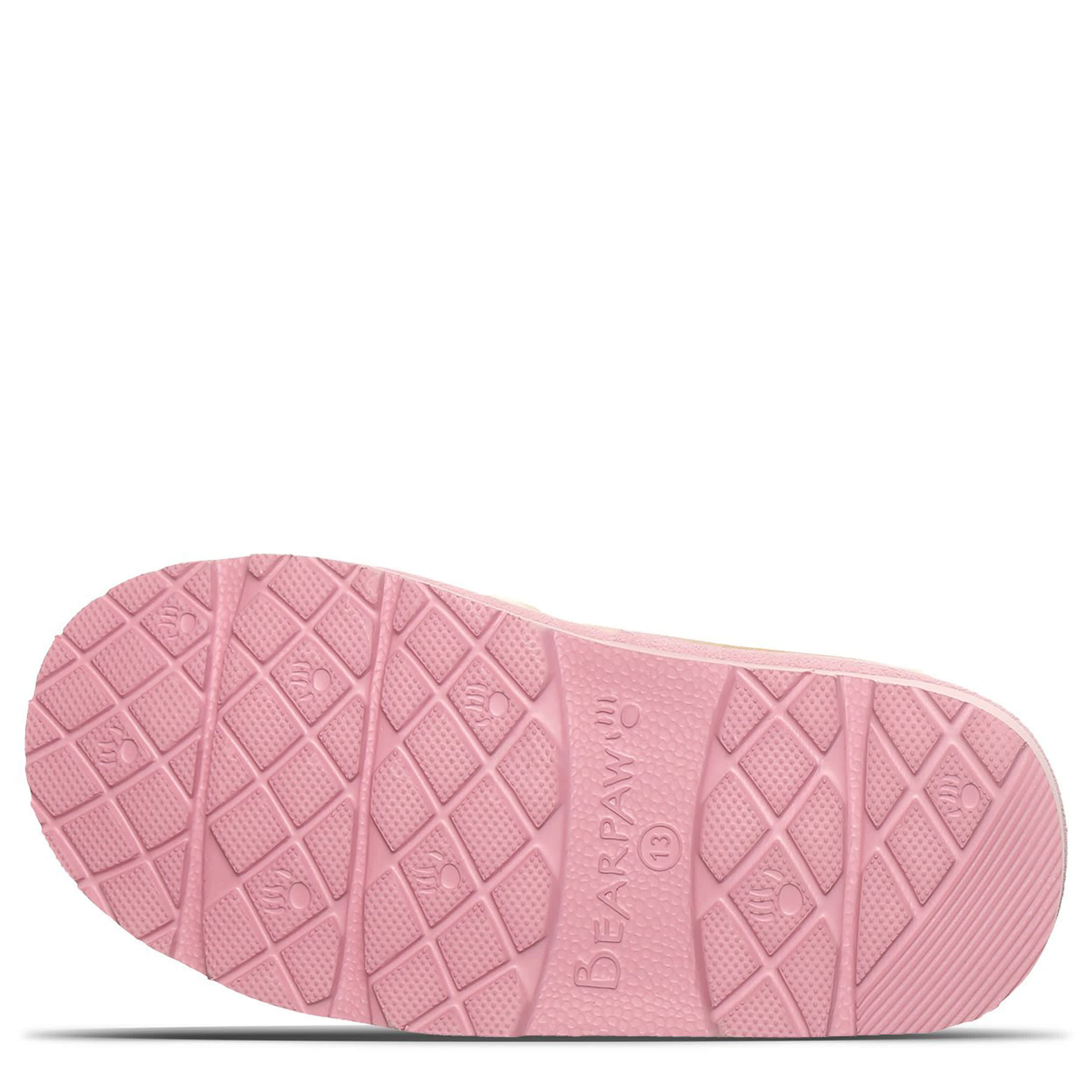 BEARPAW-GIRLS LITTLE-BIG KID LOKI YOUTH SLIPPER-PINK & 
