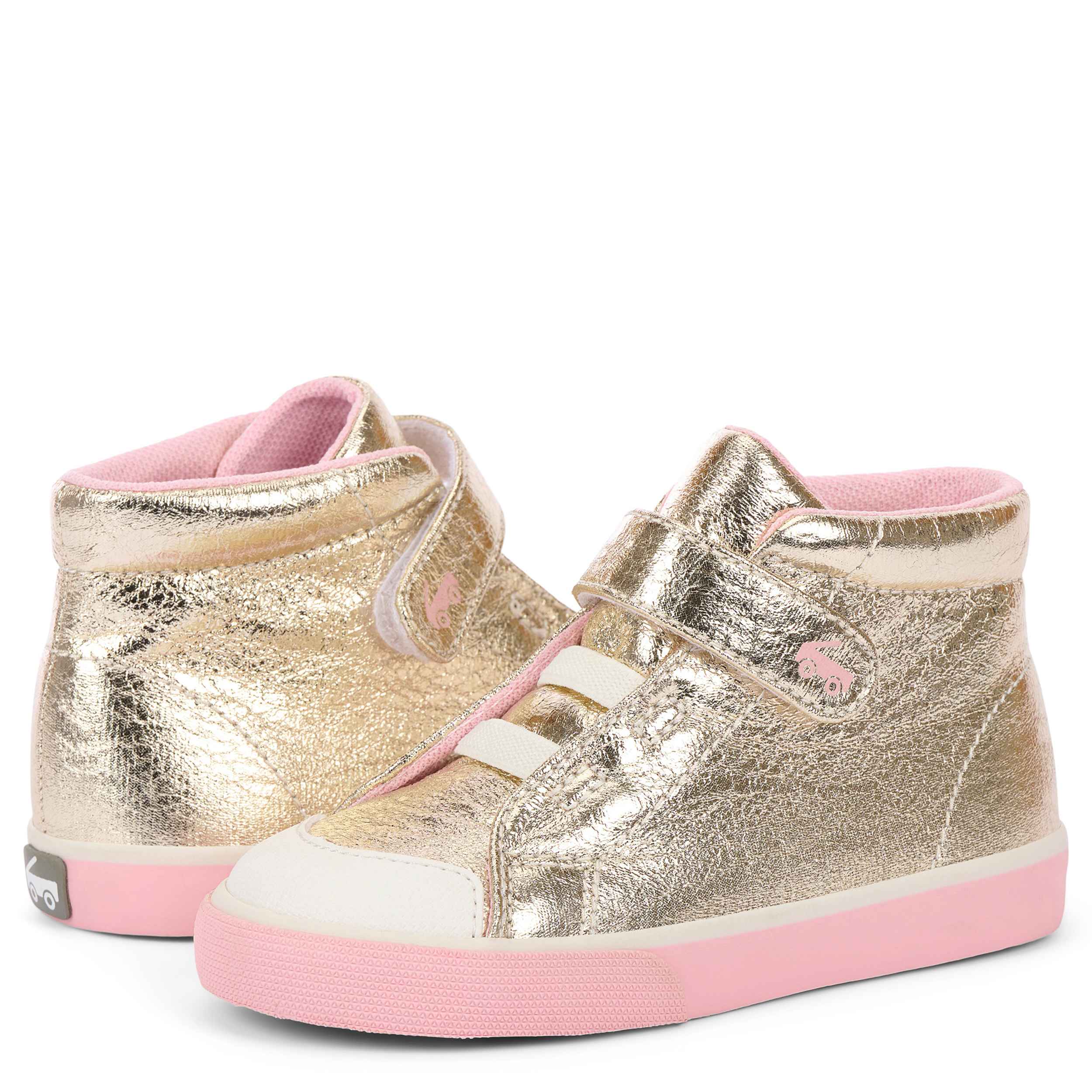 SEE KAI RUN-GIRLS TODDLER DREW SNEAKER-GOLD & MED METALLIC