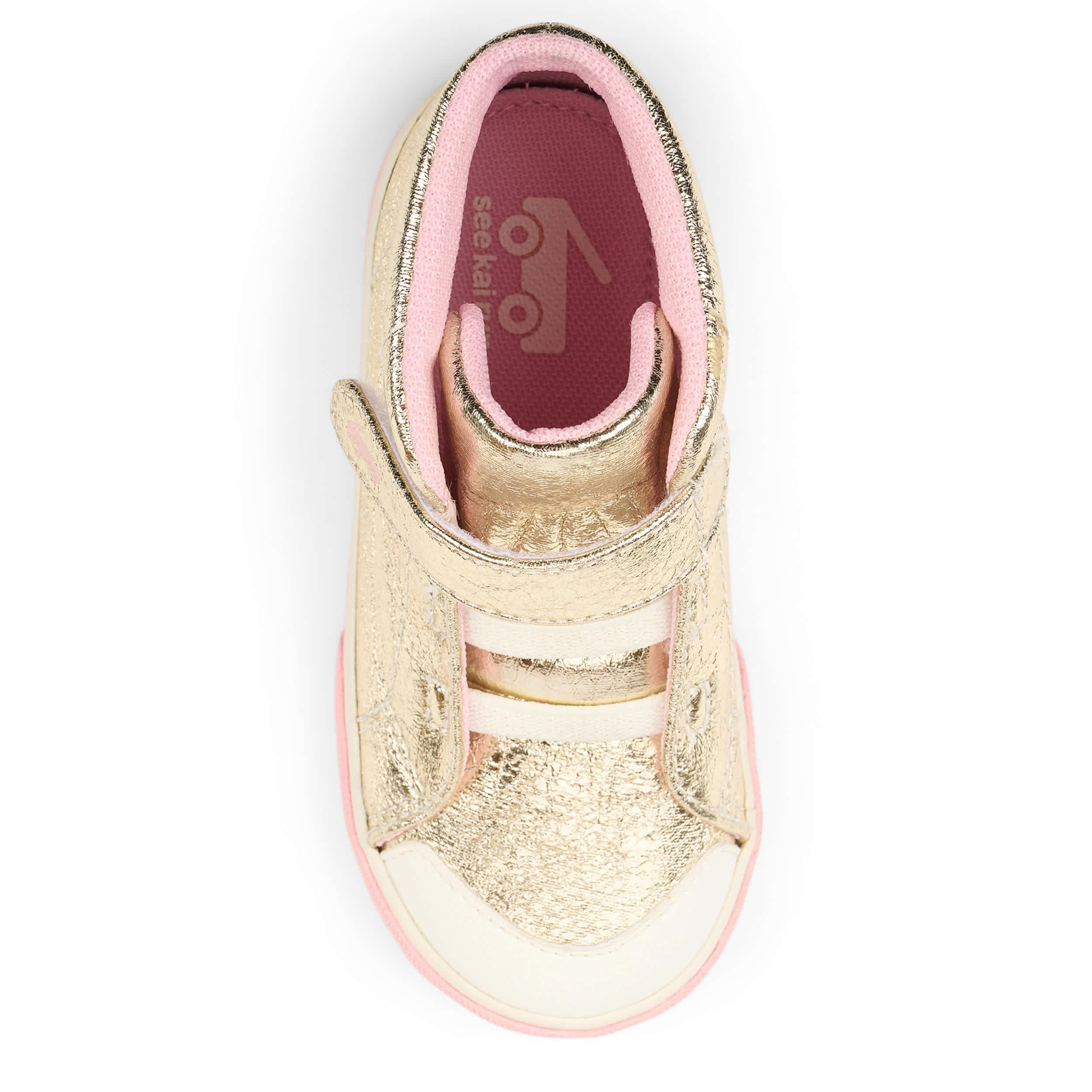 SEE KAI RUN-GIRLS TODDLER DREW SNEAKER-GOLD & MED METALLIC