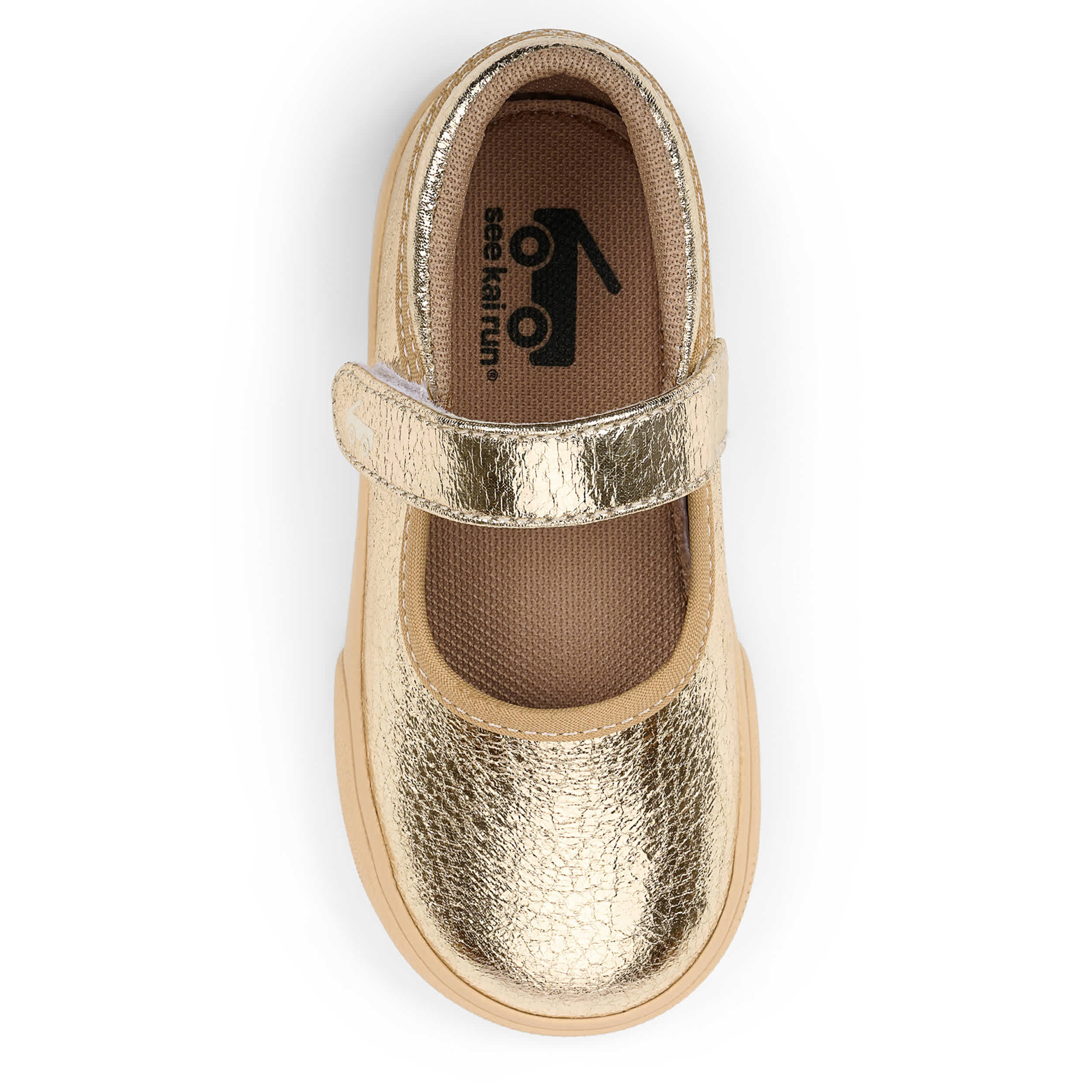 SEE KAI RUN-GIRLS TODDLER SOPHIA MARY JANE SHOE-GOLD & ROSE GOLD