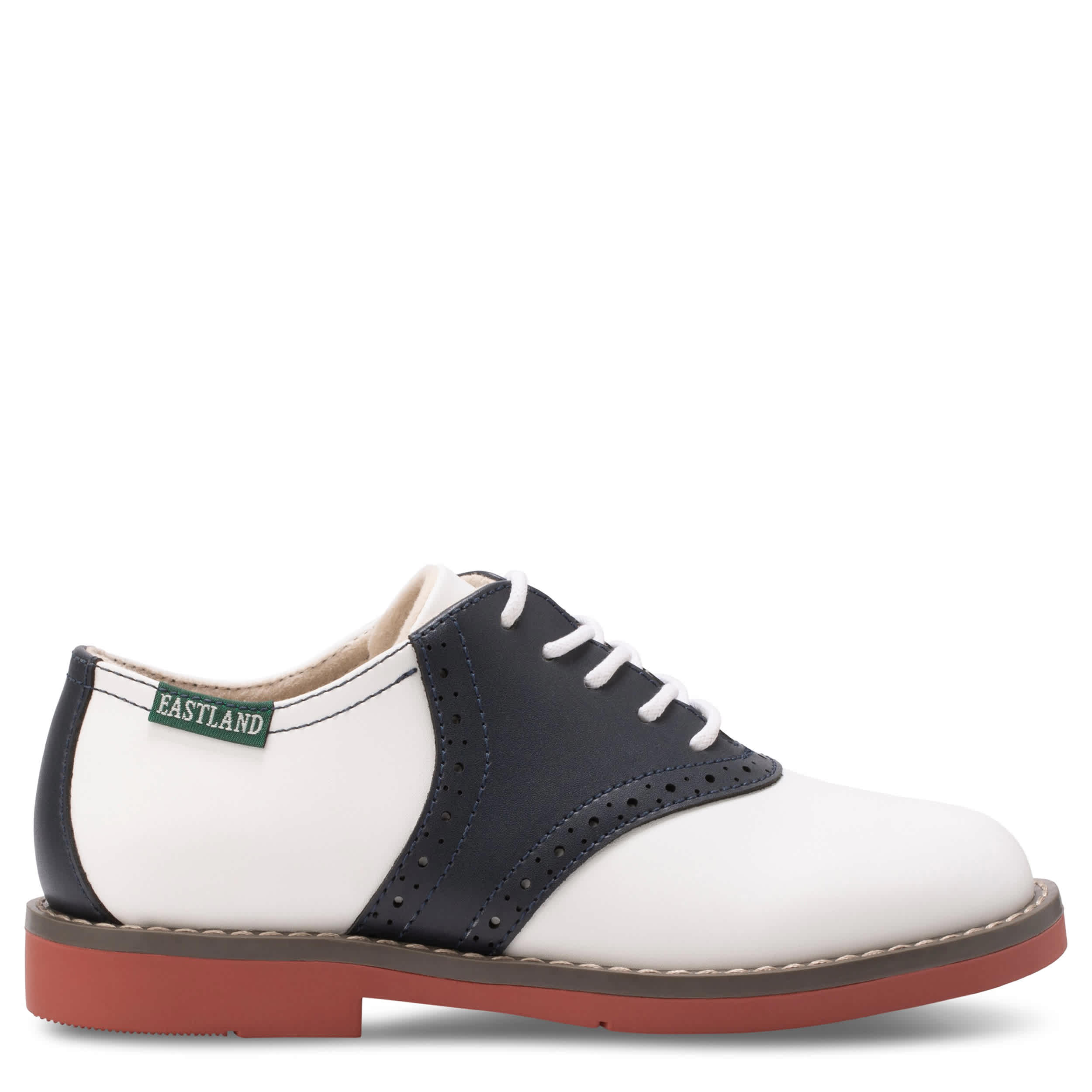 EASTLAND-BOYS LITTLE-BIG KID SADIE OXFORD-WHITE & NAVY