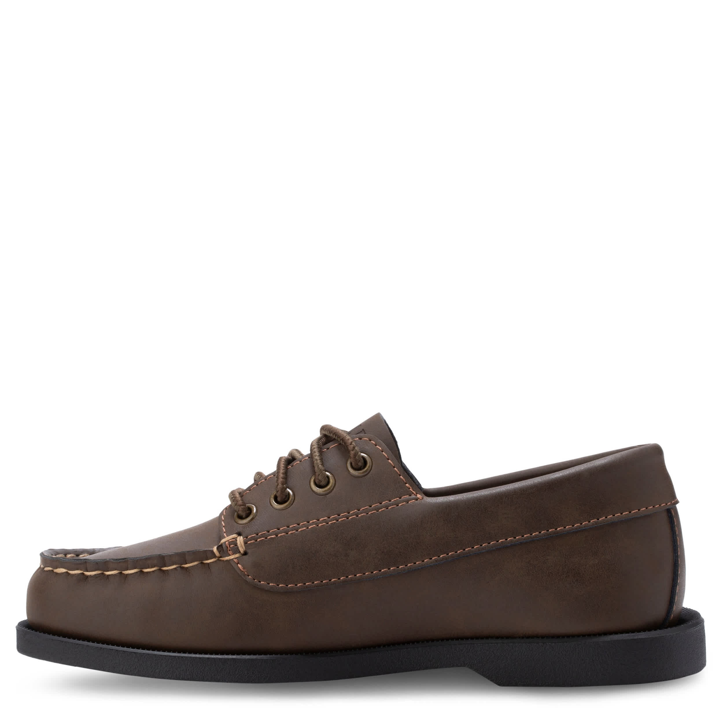 EASTLAND-BOYS LITTLE-BIG KID FALMOUTH BOAT SHOE-DARK BROWN & 
