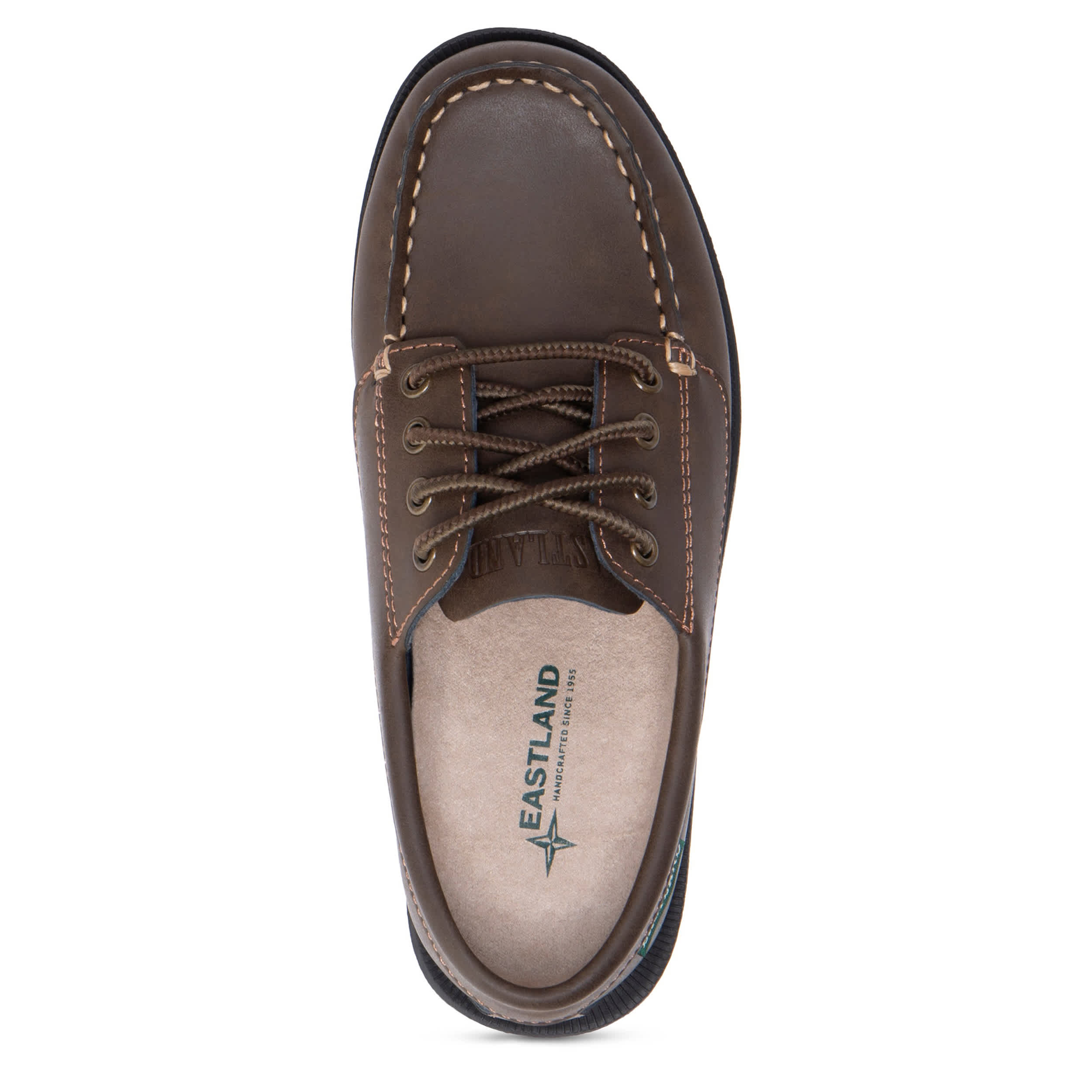 EASTLAND-BOYS LITTLE-BIG KID FALMOUTH BOAT SHOE-DARK BROWN & 