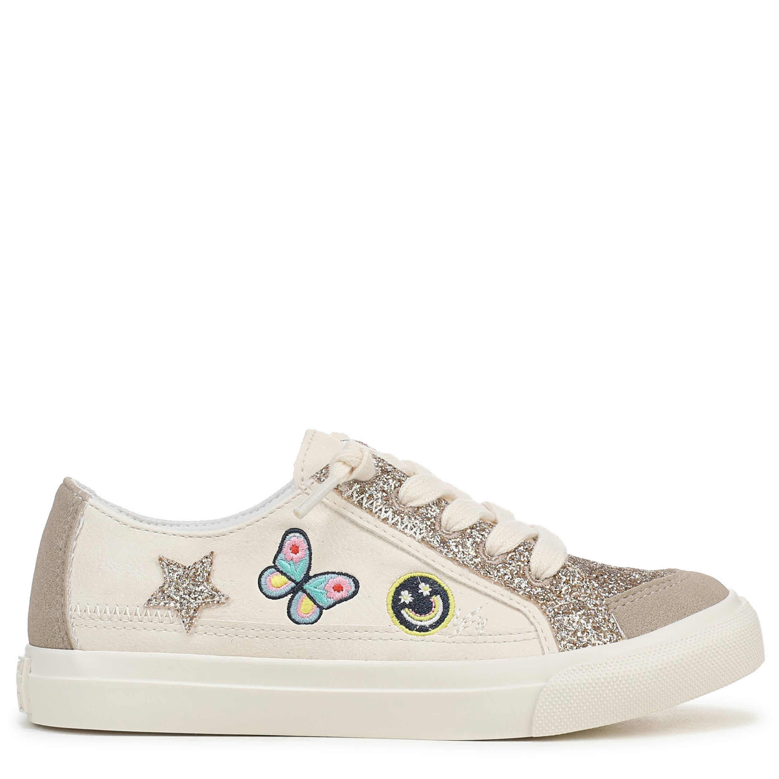 BLOWFISH MALIBU-GIRLS LITTLE-BIG KID PEBBLE 3-K SNEAKER-OFF WHITE & GOLD