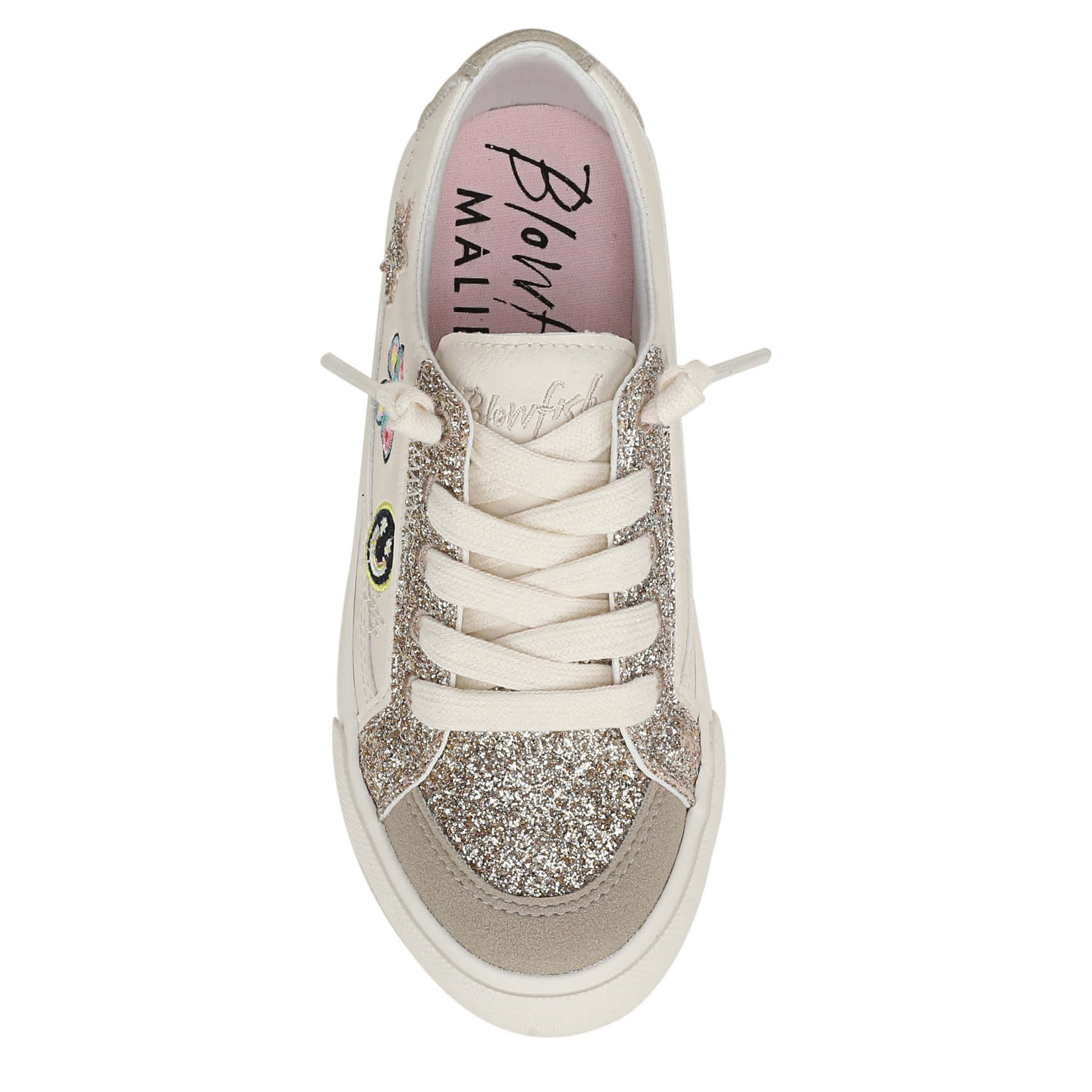 BLOWFISH MALIBU-GIRLS LITTLE-BIG KID PEBBLE 3-K SNEAKER-OFF WHITE & GOLD