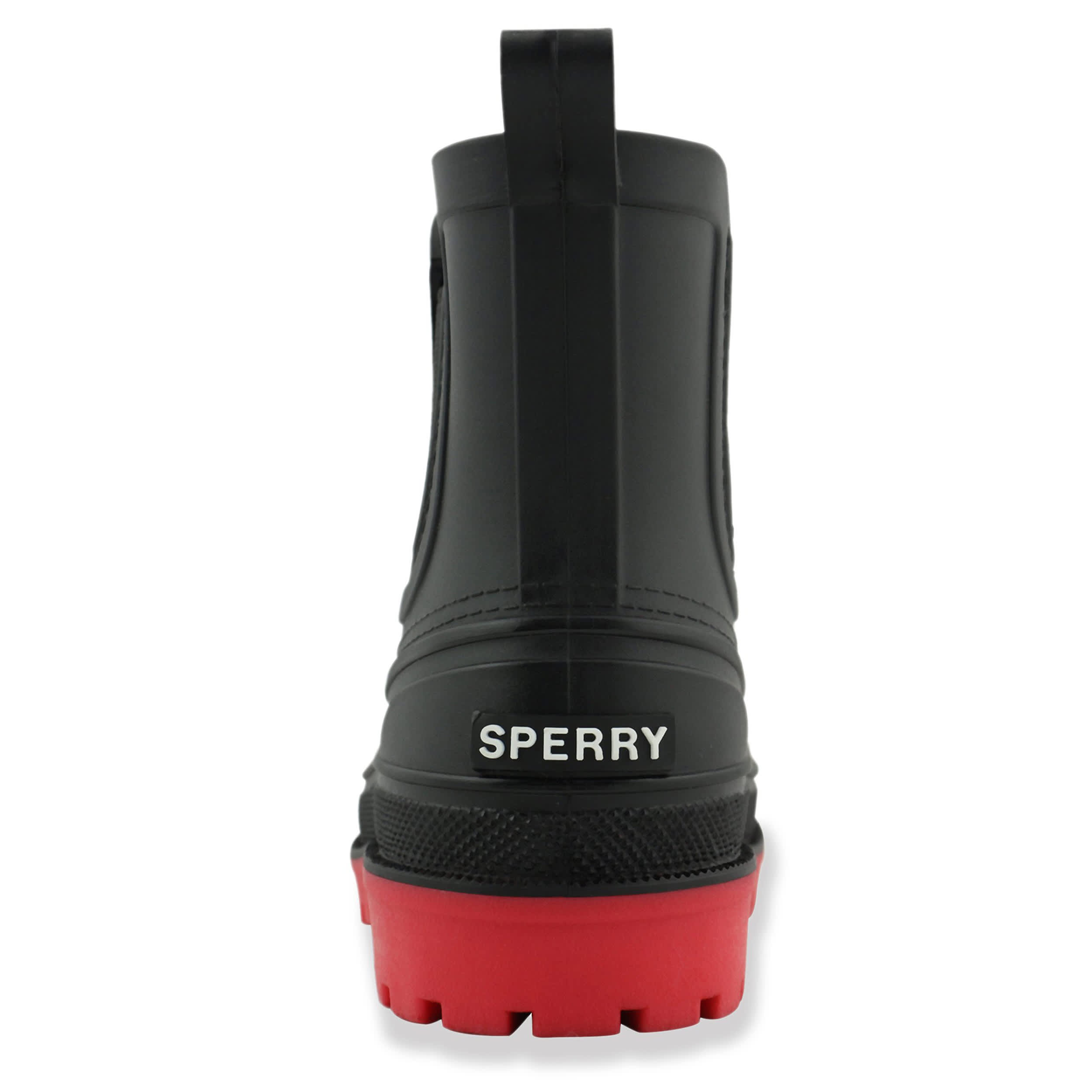 SPERRY-BOYS TODDLER CHELSEA RAIN BOOT-BLACK & RED