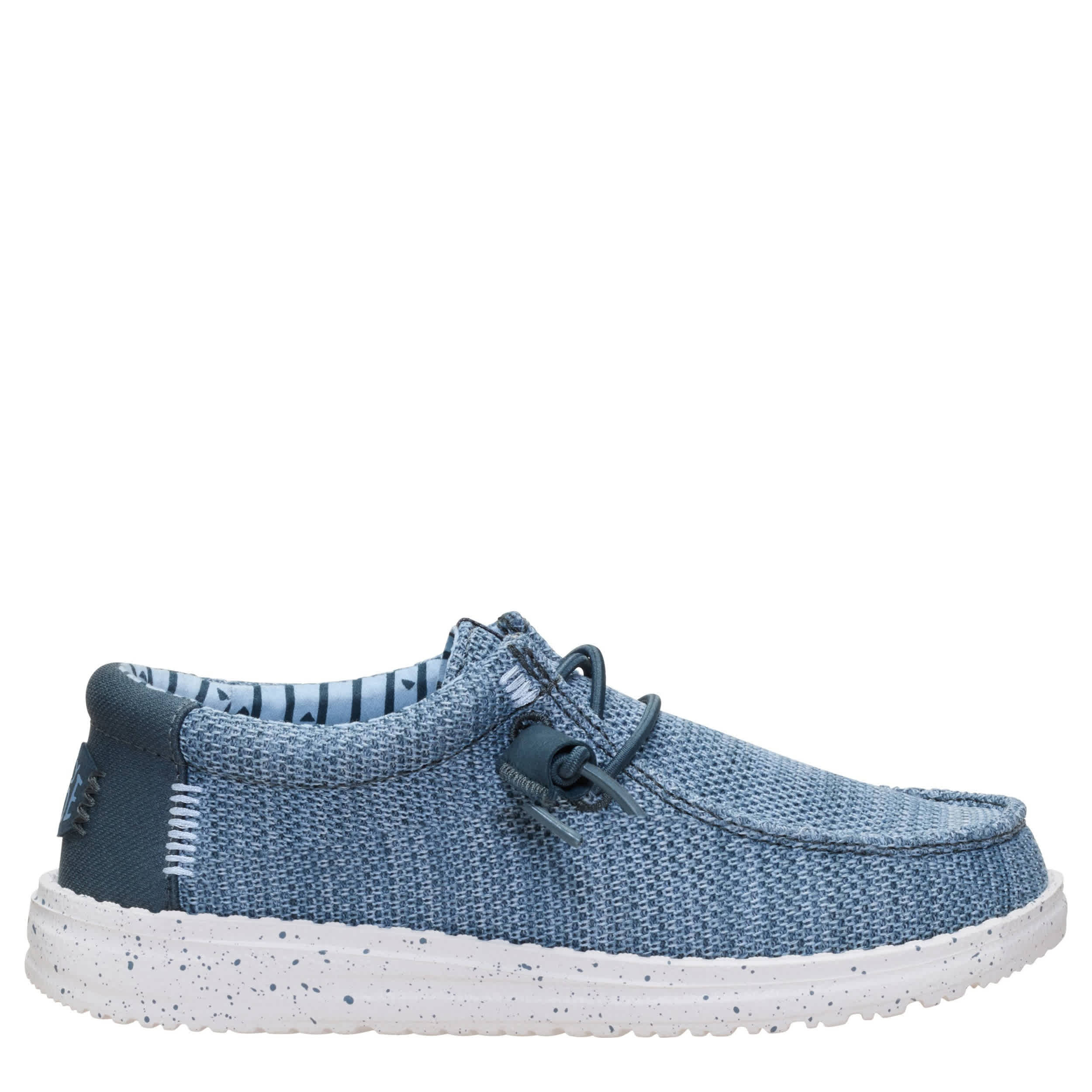 HEYDUDE-BOYS LITTLE-BIG KID WALLY STRETCH SOX SLIP ON SNEAKER-GREY & 