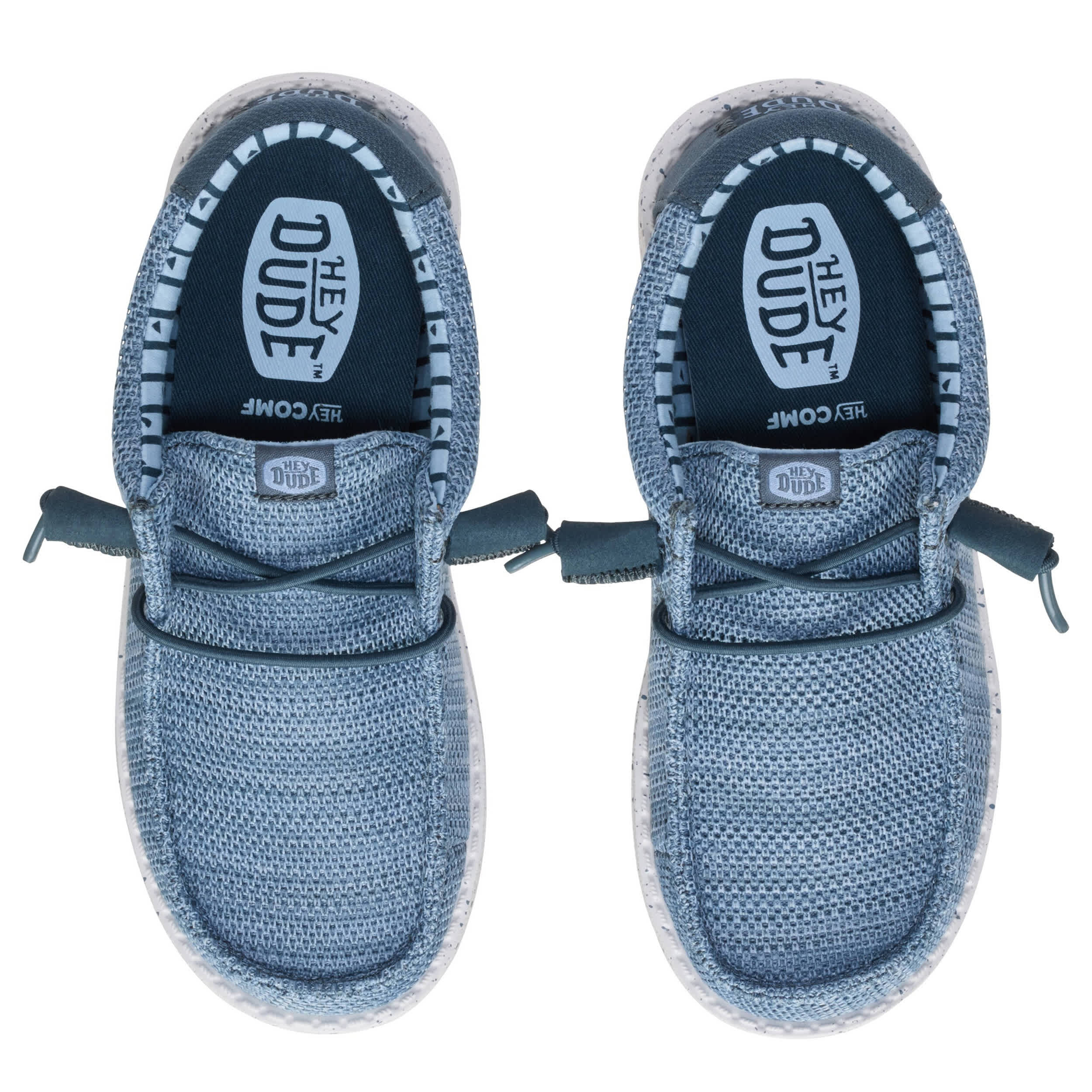 HEYDUDE-BOYS LITTLE-BIG KID WALLY STRETCH SOX SLIP ON SNEAKER-GREY & 
