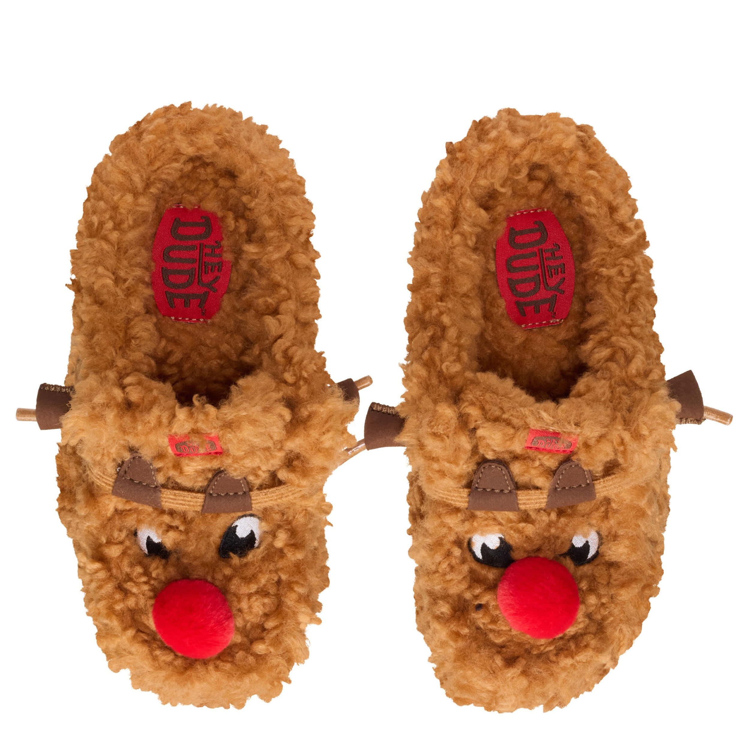 HEYDUDE-BOYS LITTLE-BIG KID WALLY REINDEER SLIPPER-ORANGE & 