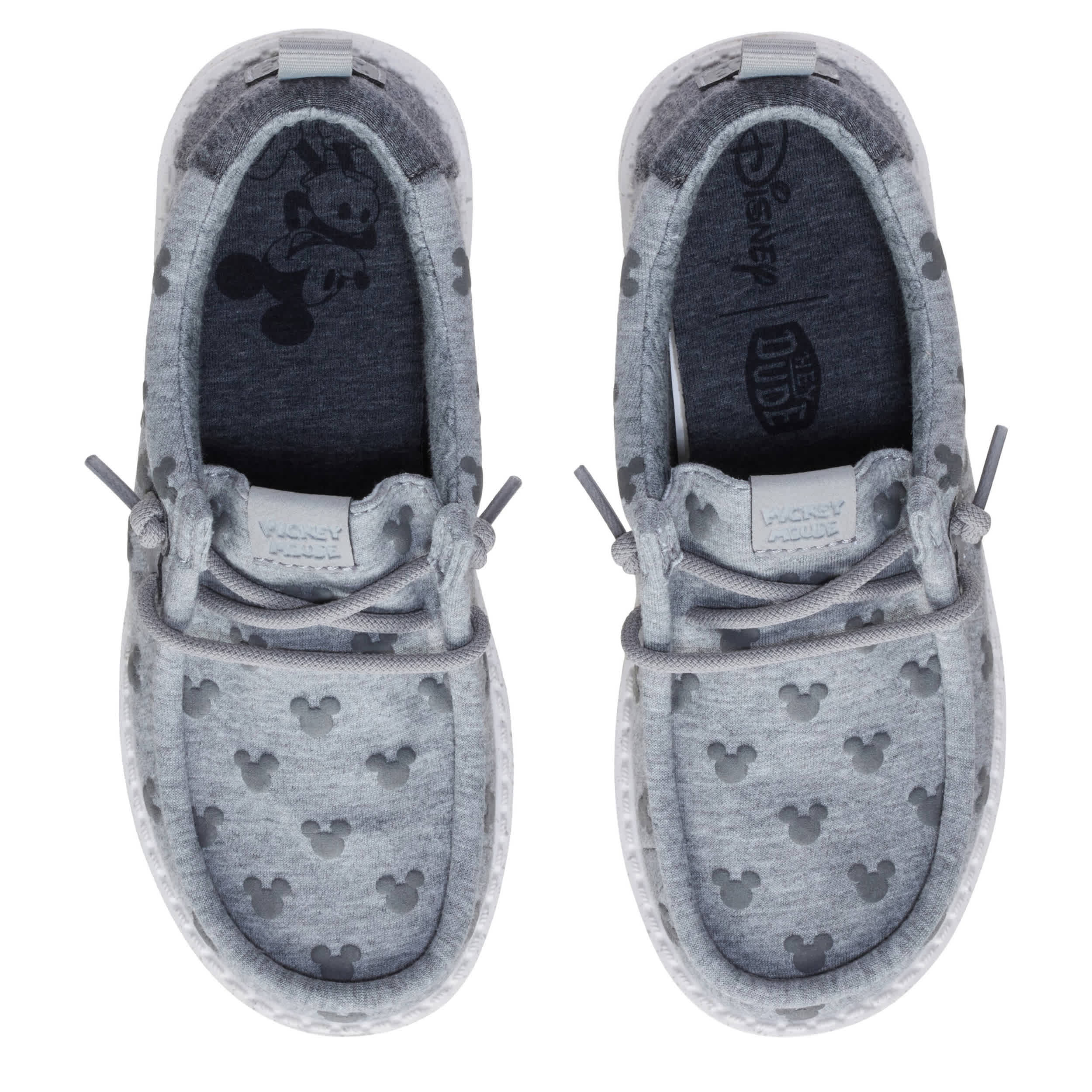 HEYDUDE-BOYS LITTLE-BIG KID WALLY MICKEY SLIP ON SNEAKER-GREY & 