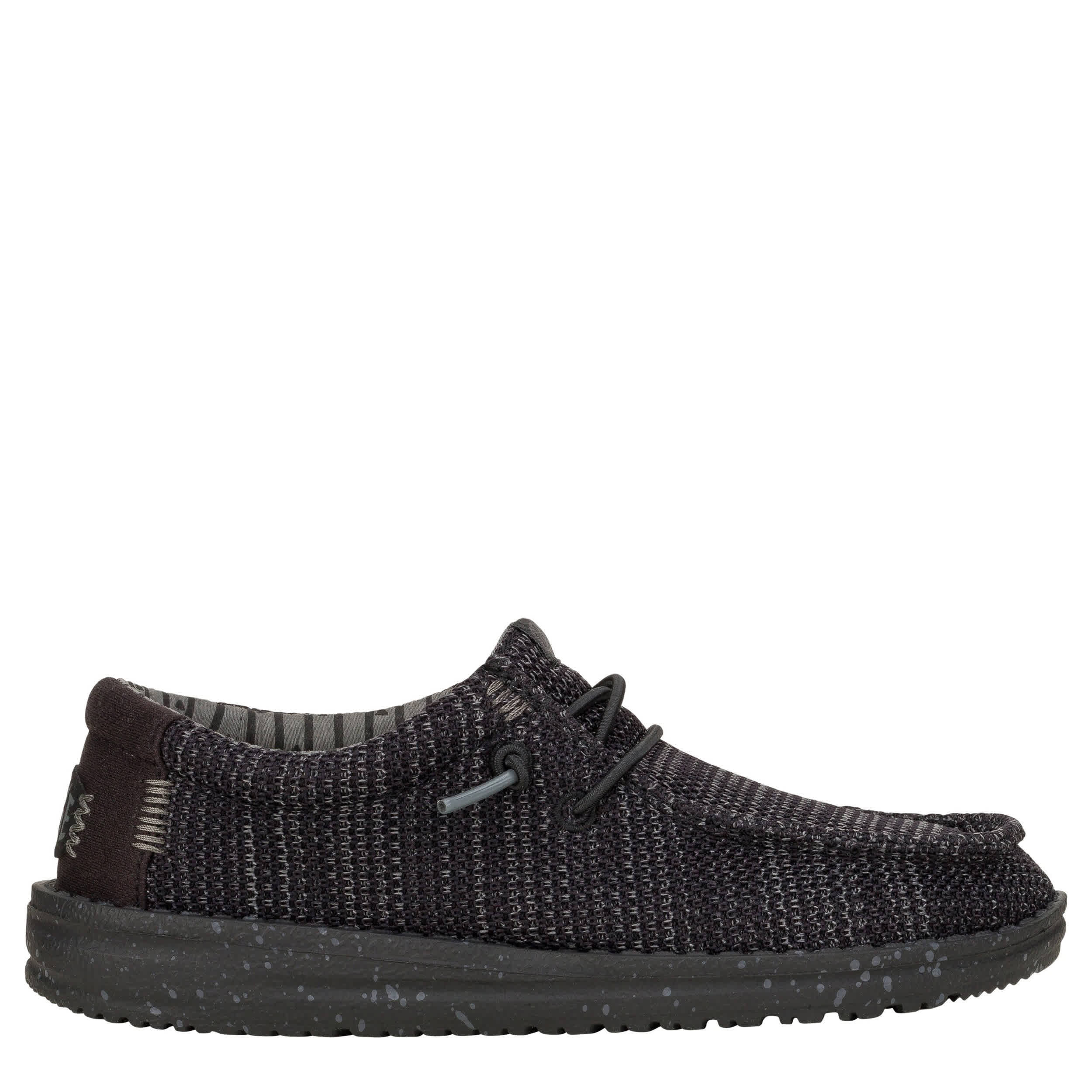HEYDUDE-BOYS LITTLE-BIG KID WALLY STRETCH SOX SLIP ON SNEAKER-BLACK & 