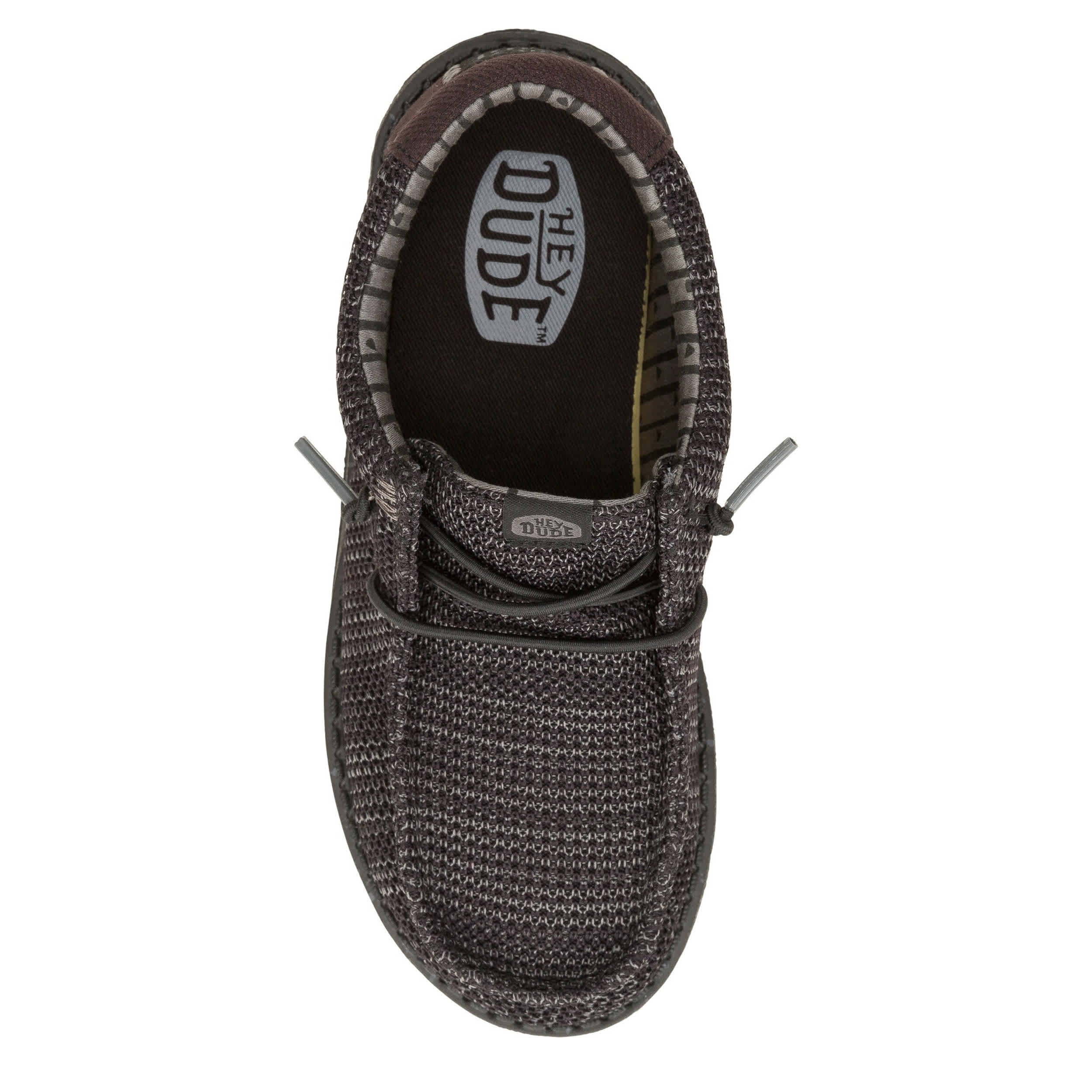 HEYDUDE-BOYS LITTLE-BIG KID WALLY STRETCH SOX SLIP ON SNEAKER-BLACK & 