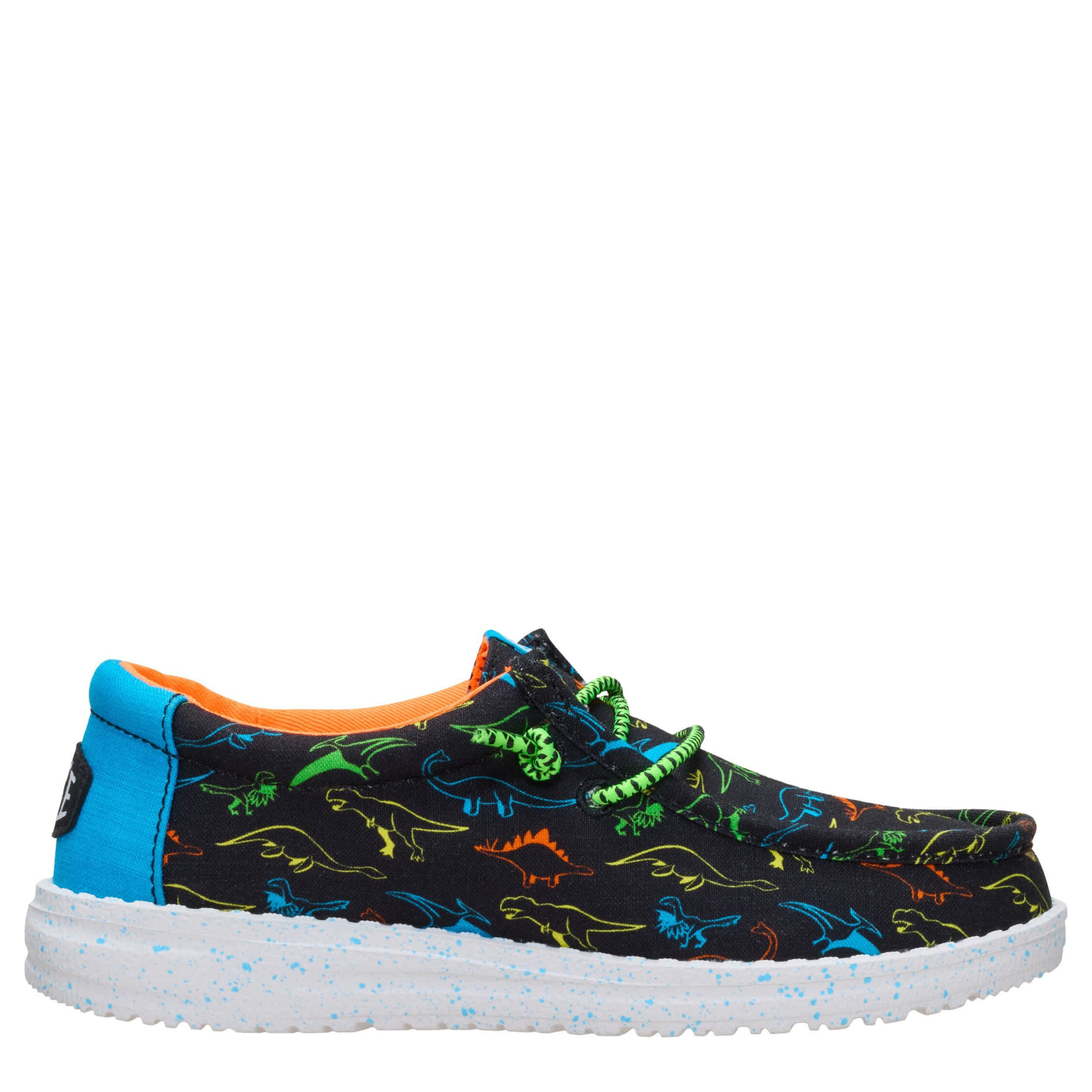 HEYDUDE-BOYS LITTLE-BIG KID WALLY DINOWORLD SLIP ON SNEAKER-BLACK & 